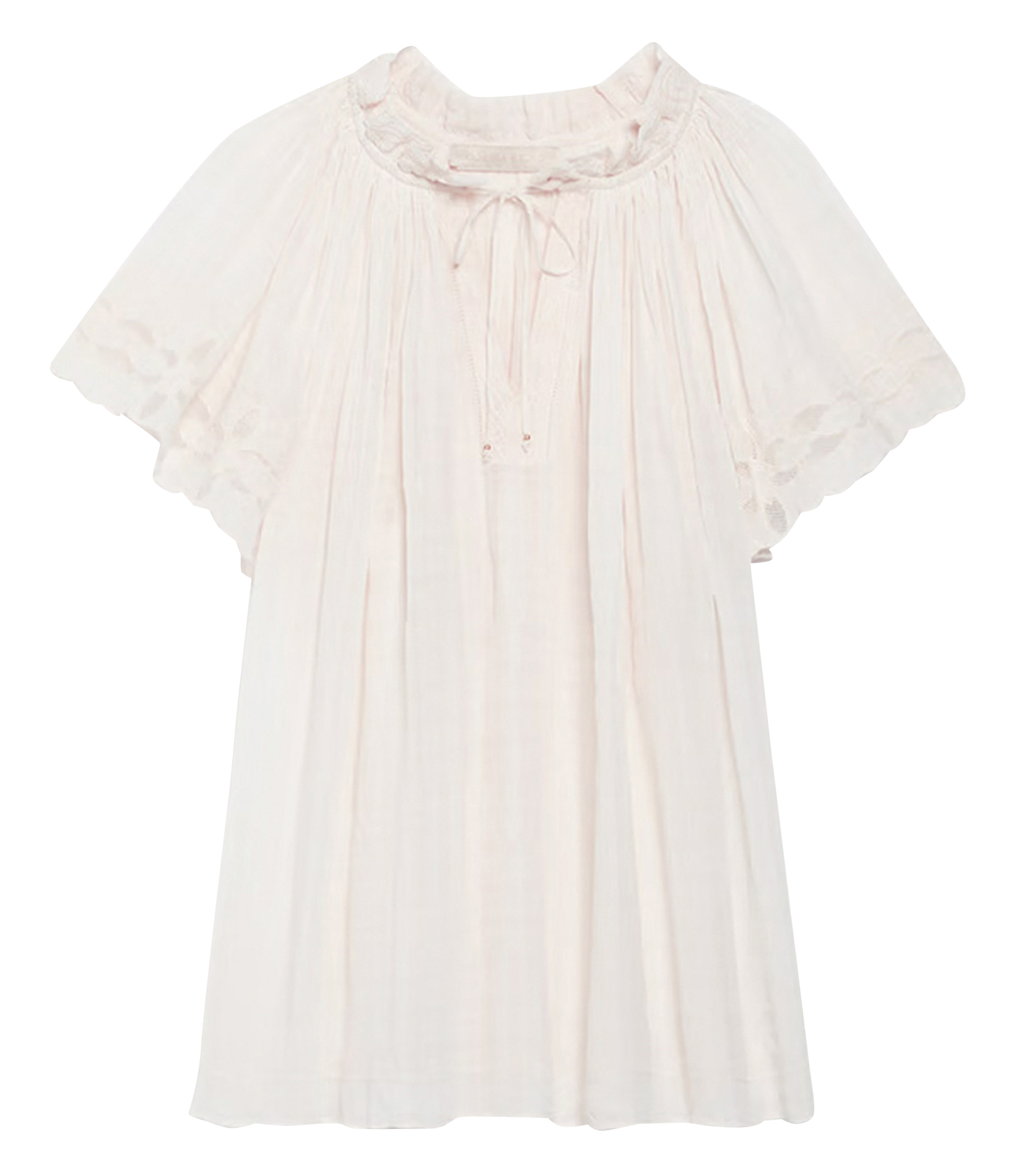 Round neck straight jacquard blouse VANESSA BRUNO Beige