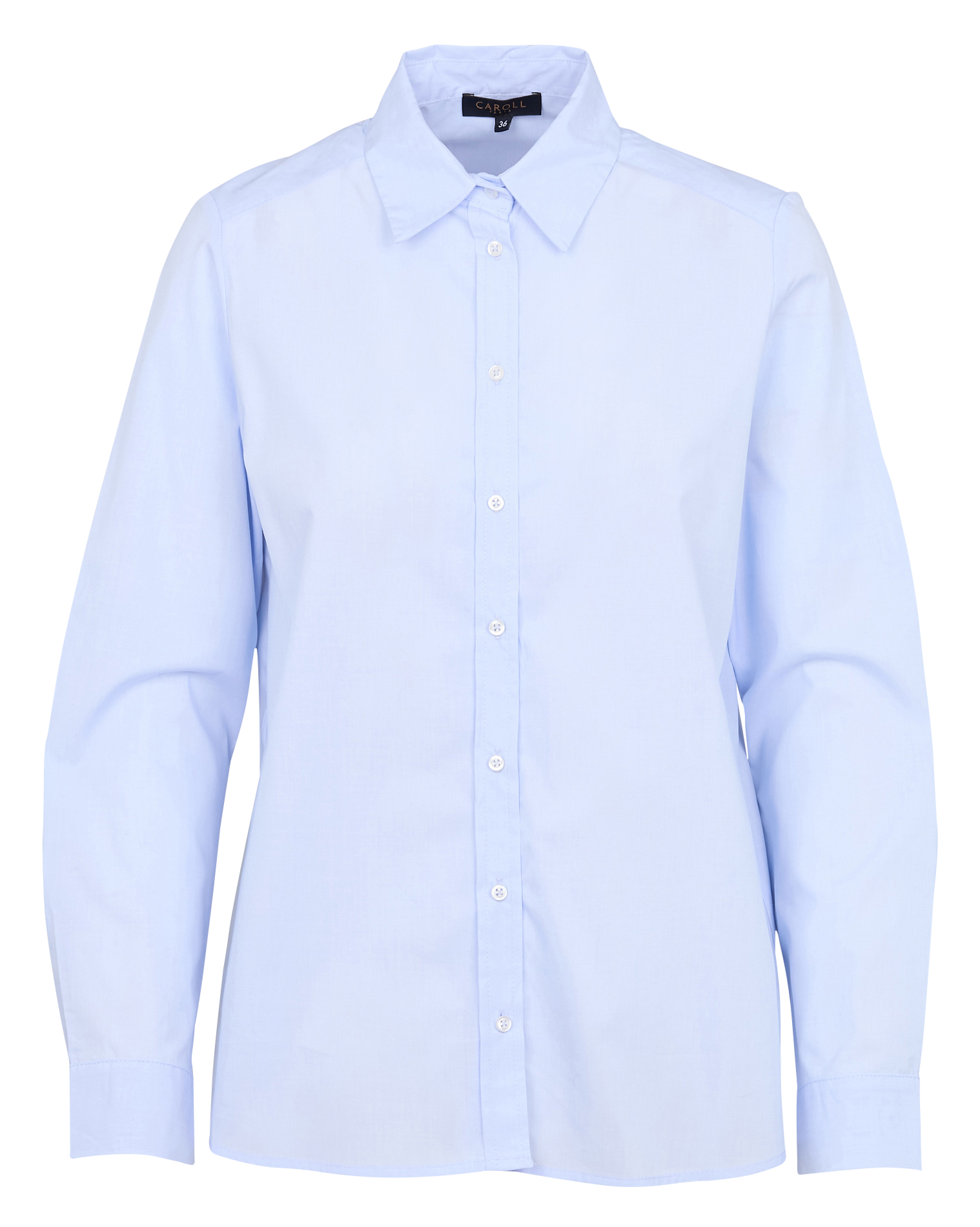 Fitted cotton shirt with classic collar CAROLL Blue