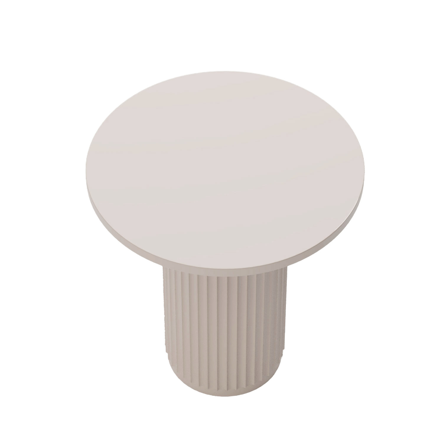 Ribbed round side table POTIRON PARIS Pink