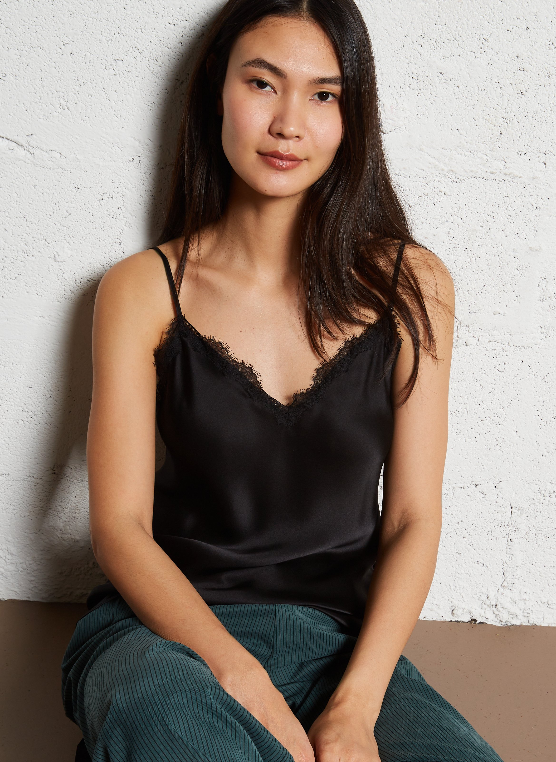 Silk lace camisole Noir Maison 123 - Women 6542036 | Place