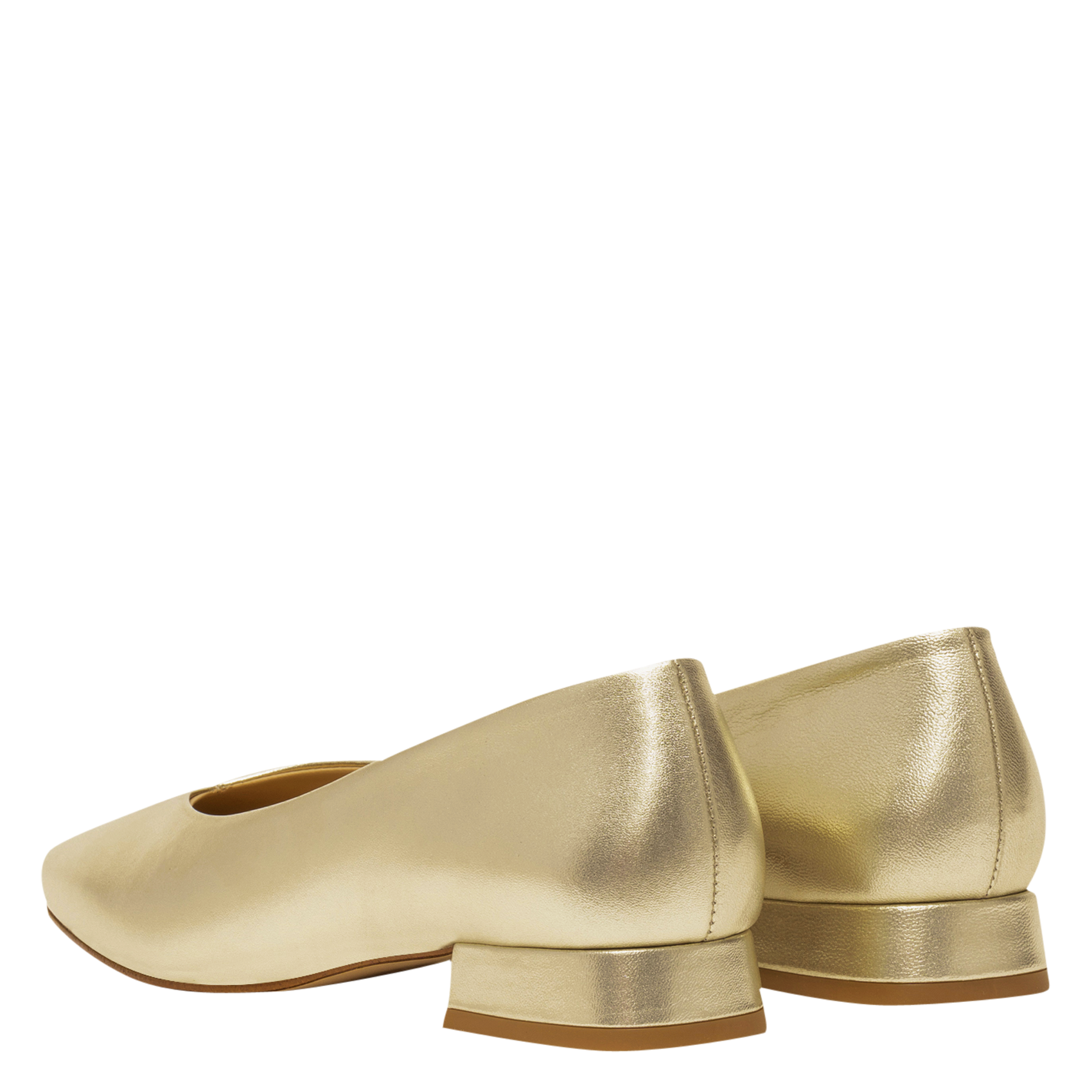 Leder-Ballerinas mit Absatz BOCAGE Golden