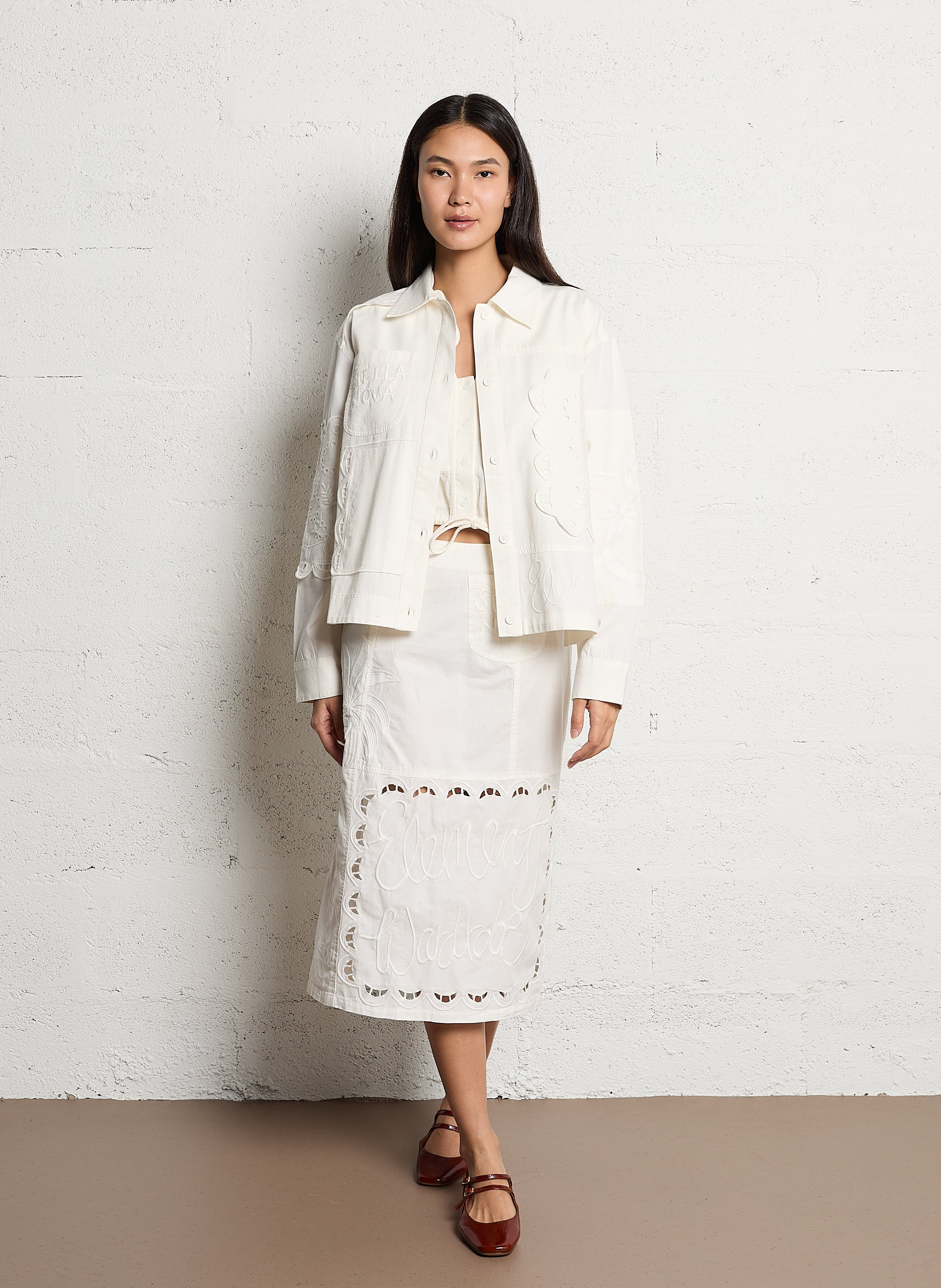 Capri - Einfarbige Oversize-Bluse STELLA NOVA Weiss