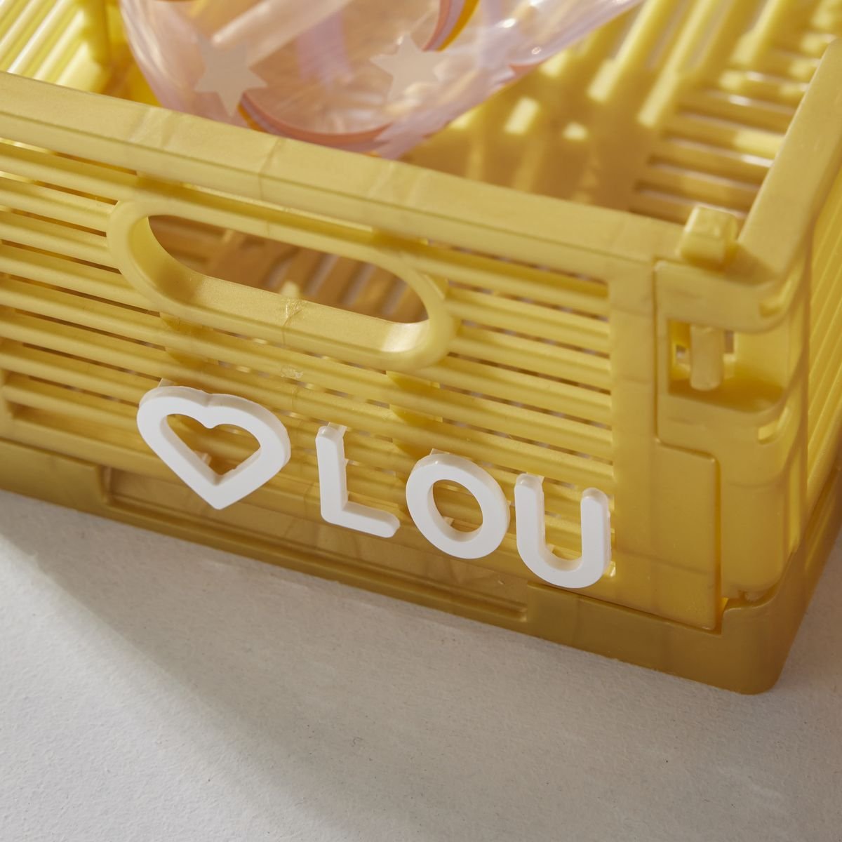 Folding plastic crate FACTORY Yellow