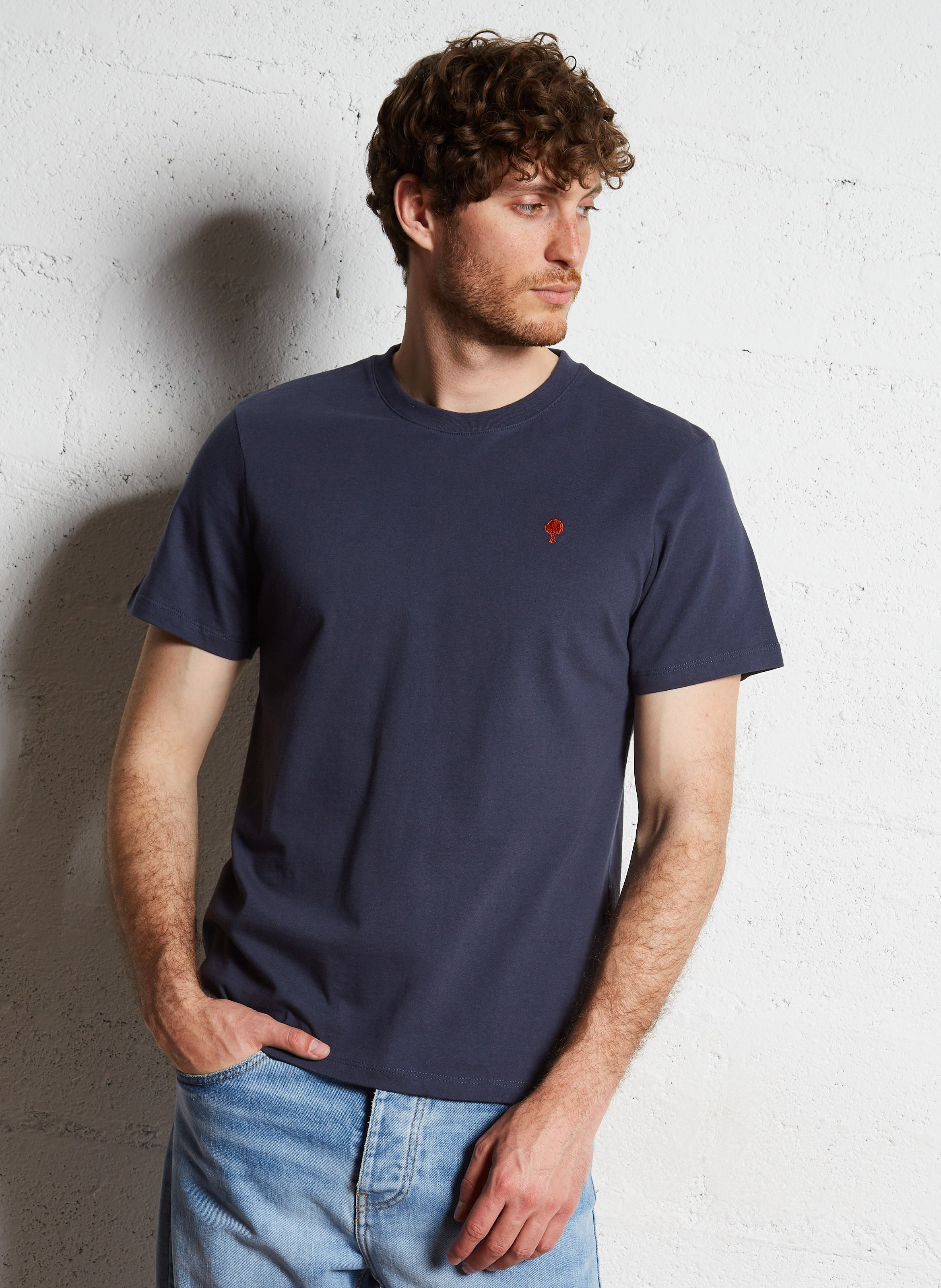 Effen T-shirt FAGUO Blauw