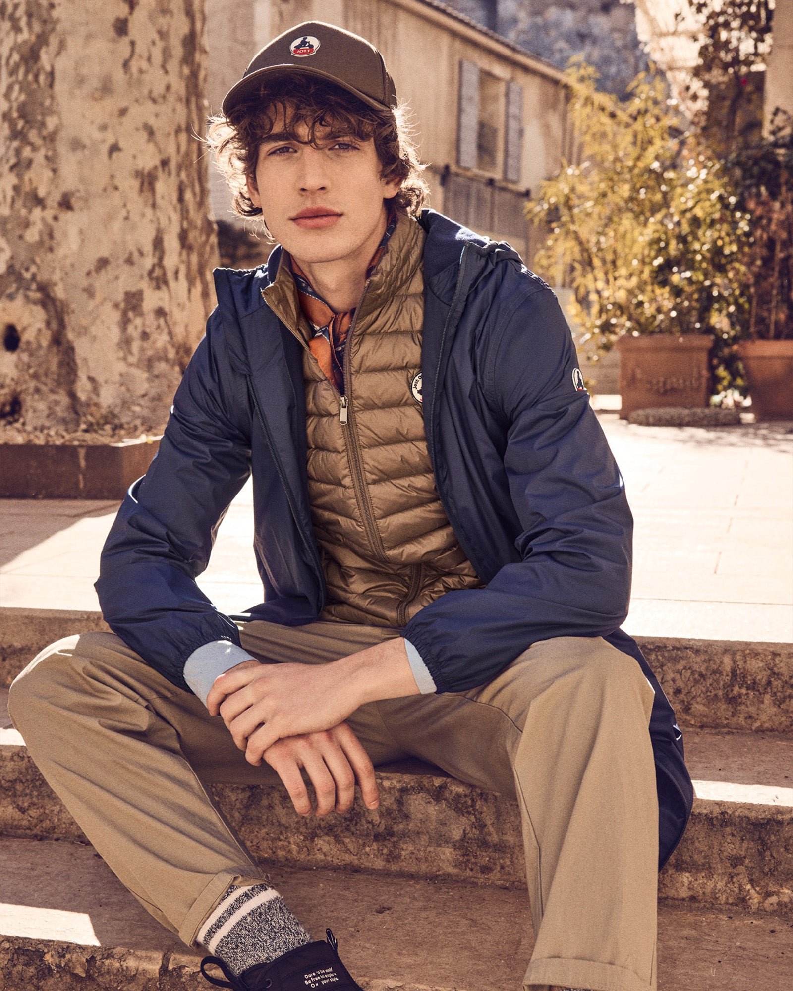 Long waterproof coat lined with fleece - Oban Polar JOTT Blue