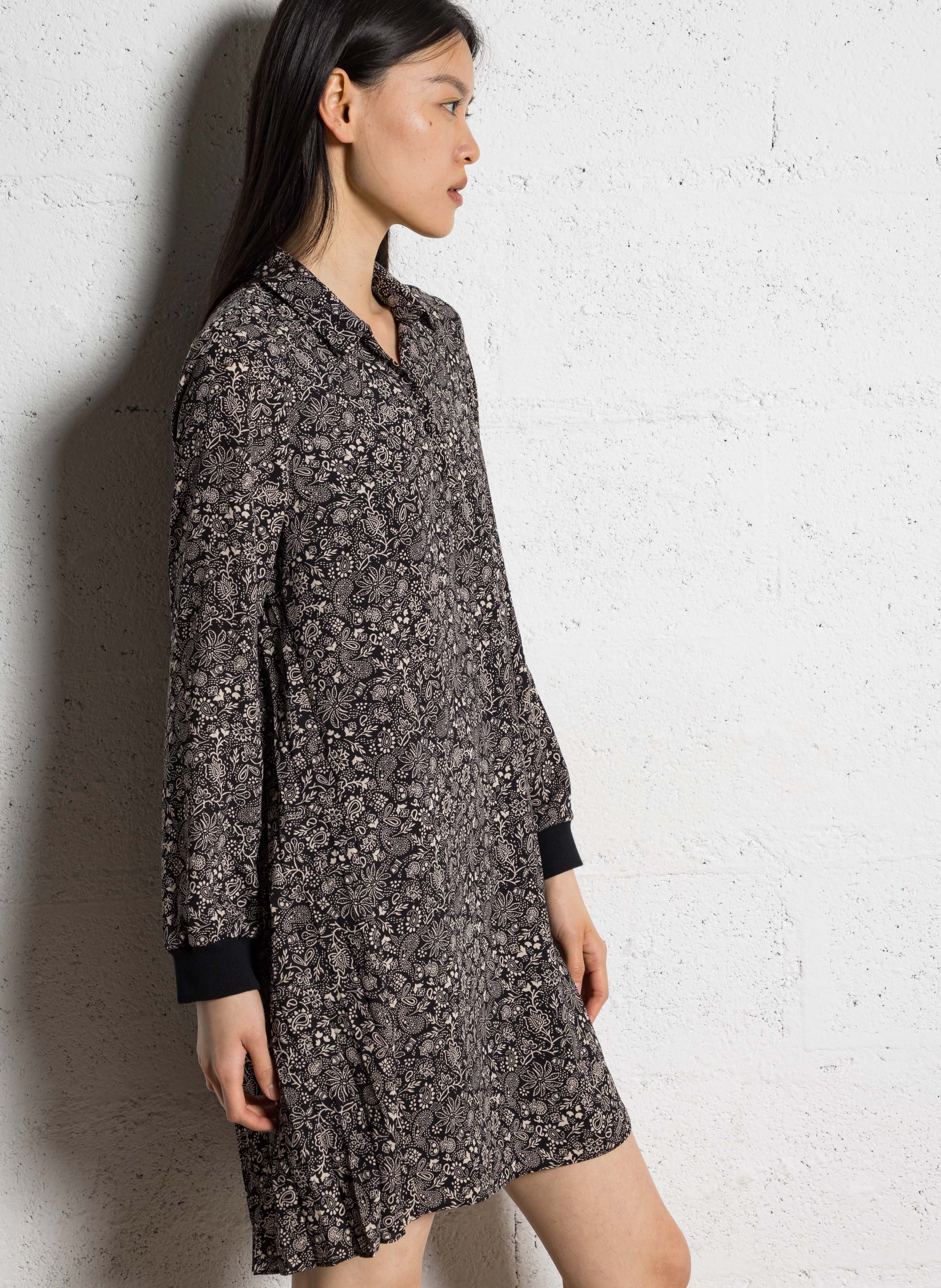 Printed dress I CODE Black