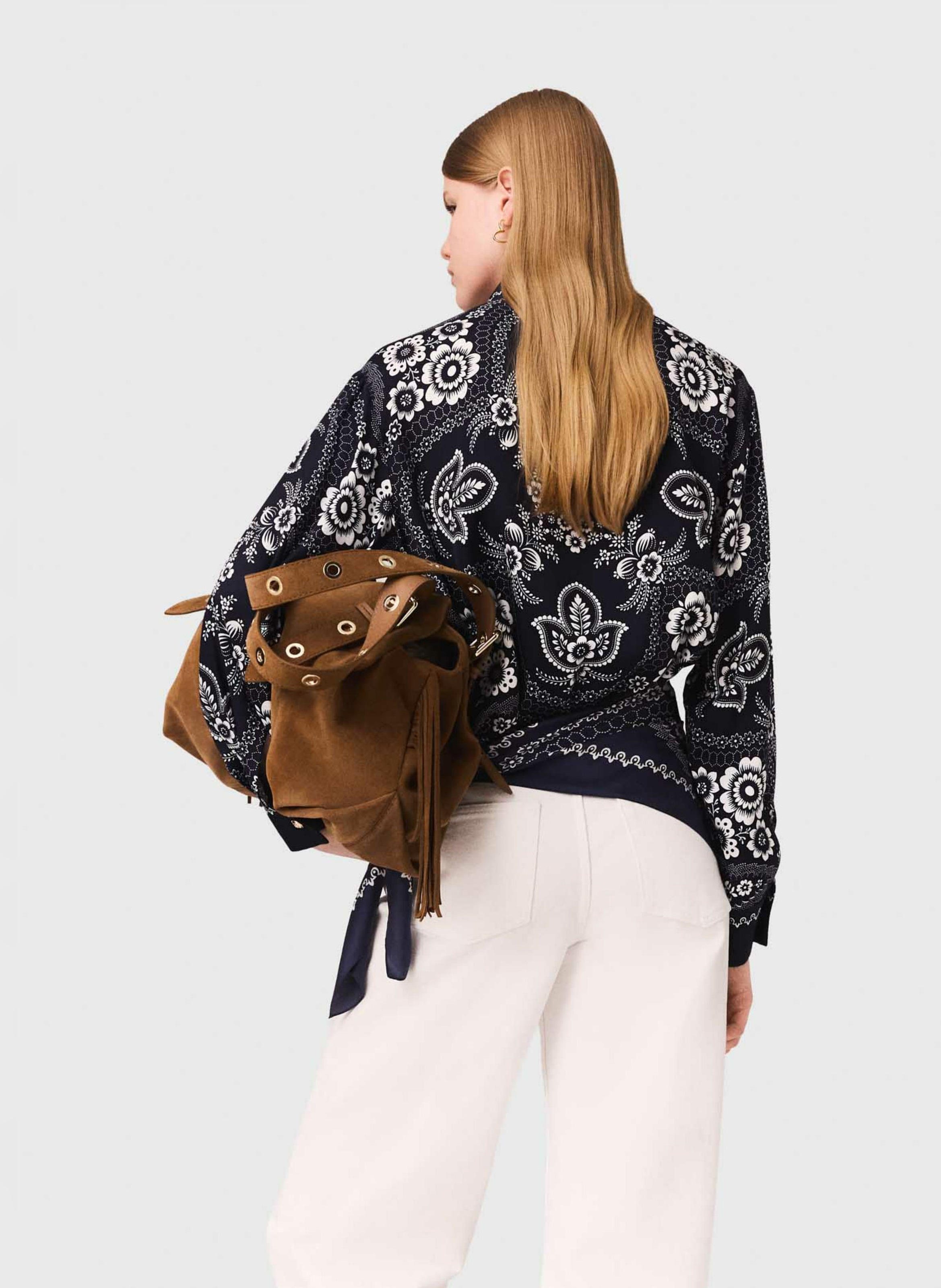 Oversized blouse met klassieke kraag MAJE Blauw