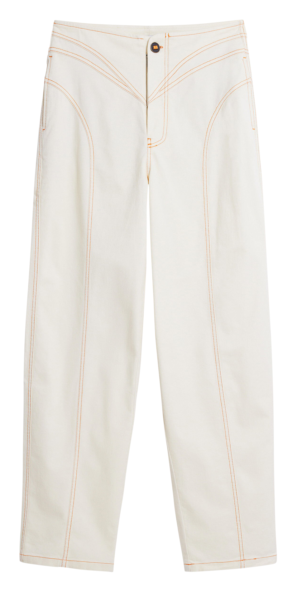Pantalon large en coton mélangé DESIGUAL Blanc