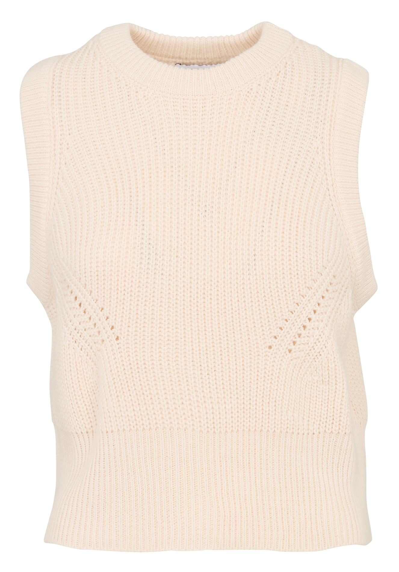 Kurzärmliger Pullover mit Rundhalsausschnitt LA FEE MARABOUTEE Weiss