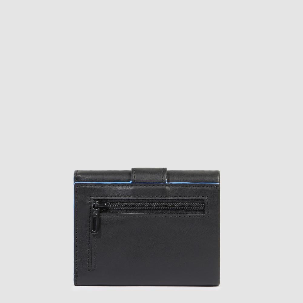 Men's pocket wallet with back coin pocket, credit card holder, and RFID protection PIQUADRO Black