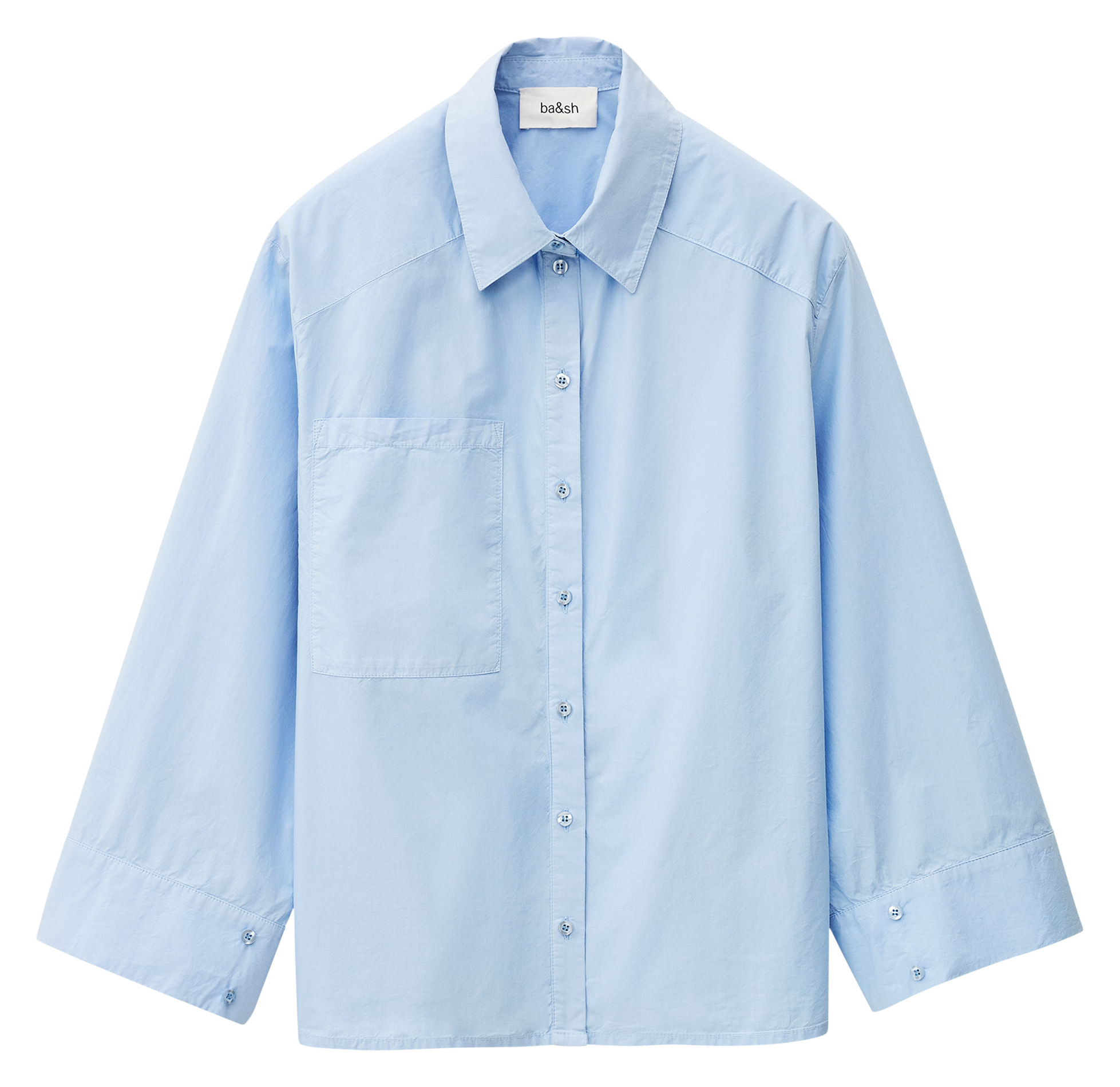 Chemise col classique en coton BA&SH Bleu