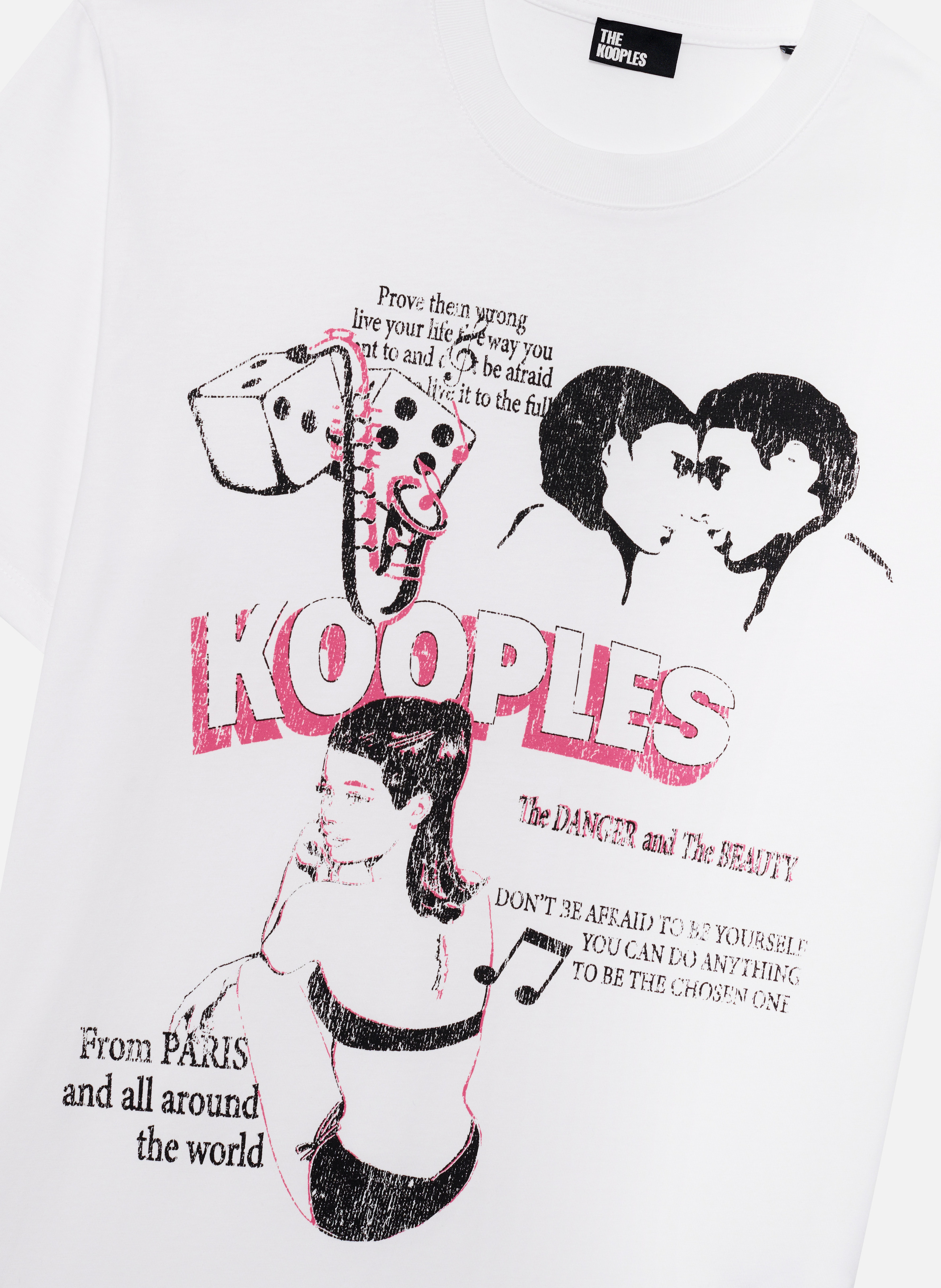 T-shirt with screen print 'the dangerous and the beauty' THE KOOPLES White