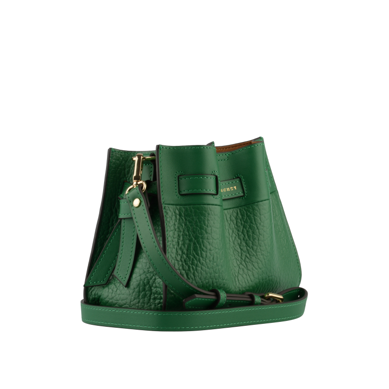 Shoulder bag - cowhide leather POURCHET Green