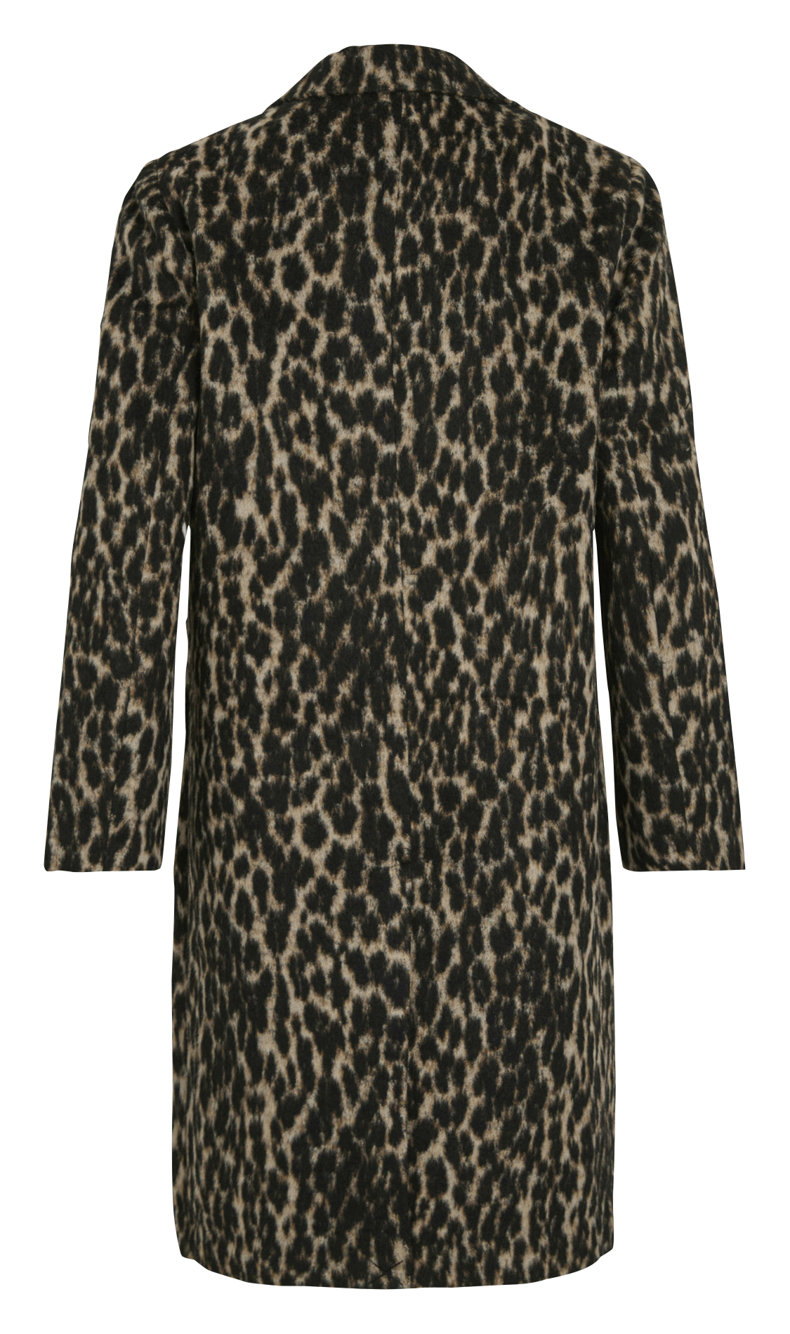 Manteau mi-long à motif léopard VILA Noir