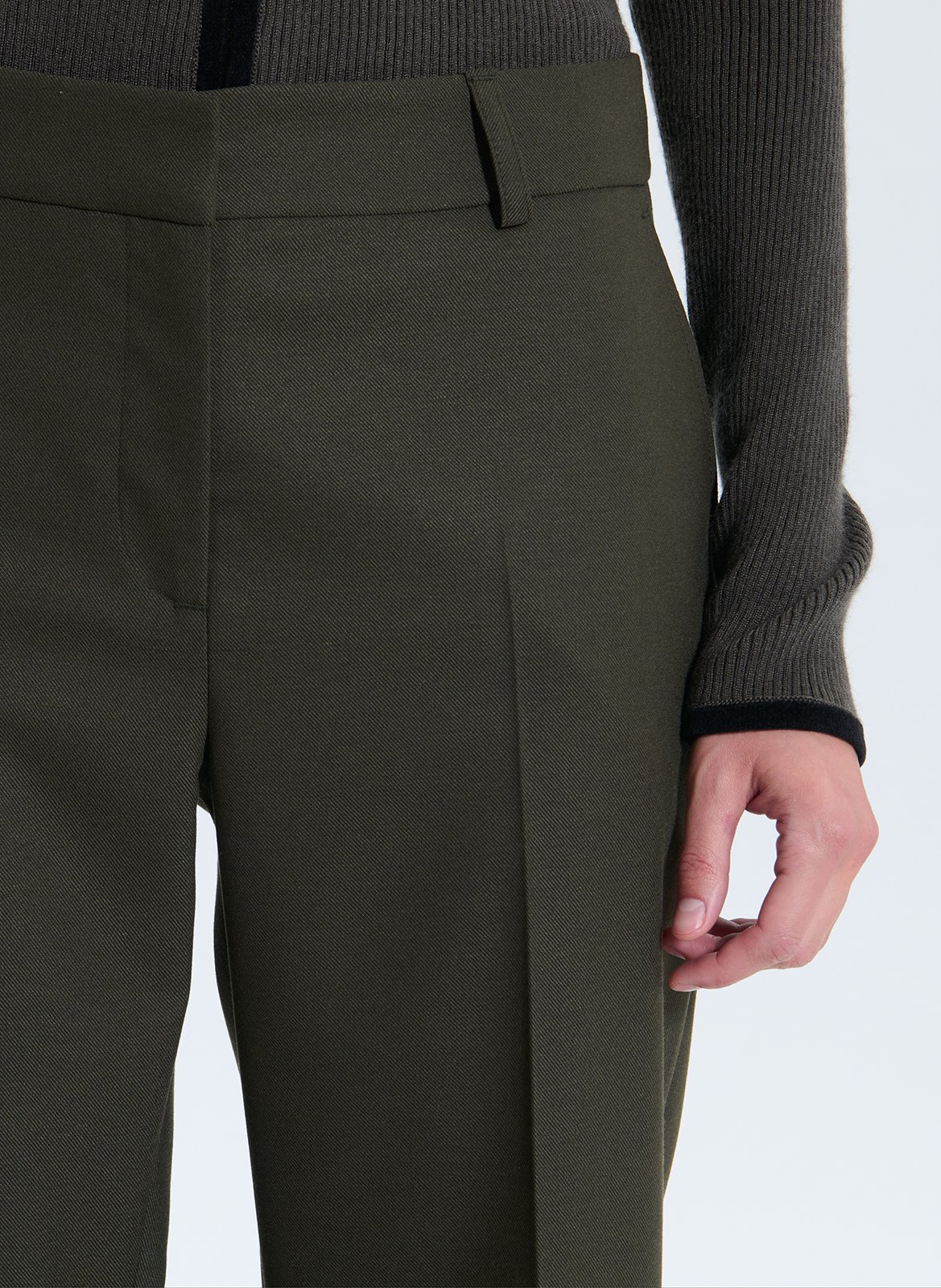 Gerade geschnittene Anzughose uni ZAPA Khaki