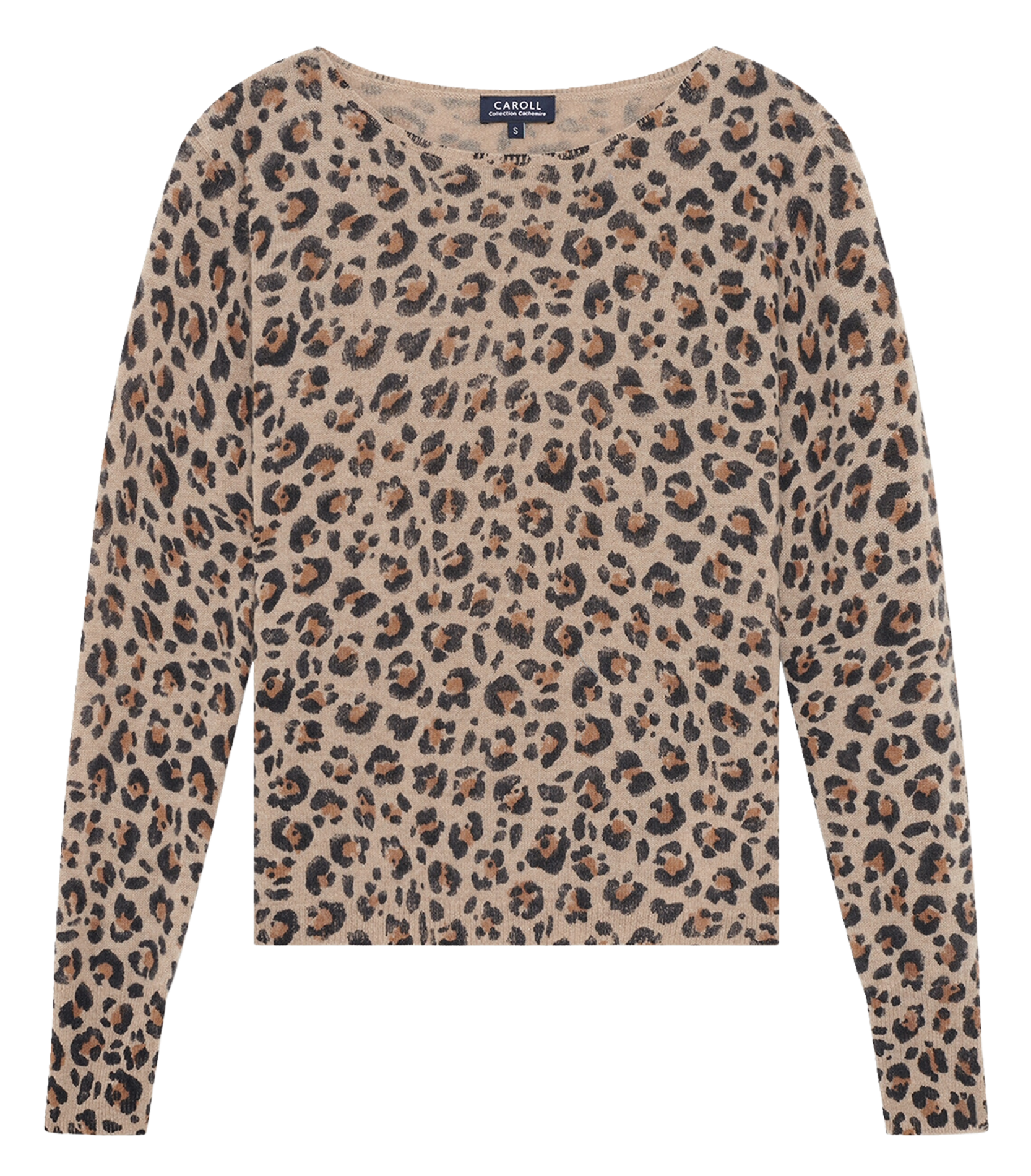 Belted cashmere sweater CAROLL Grey