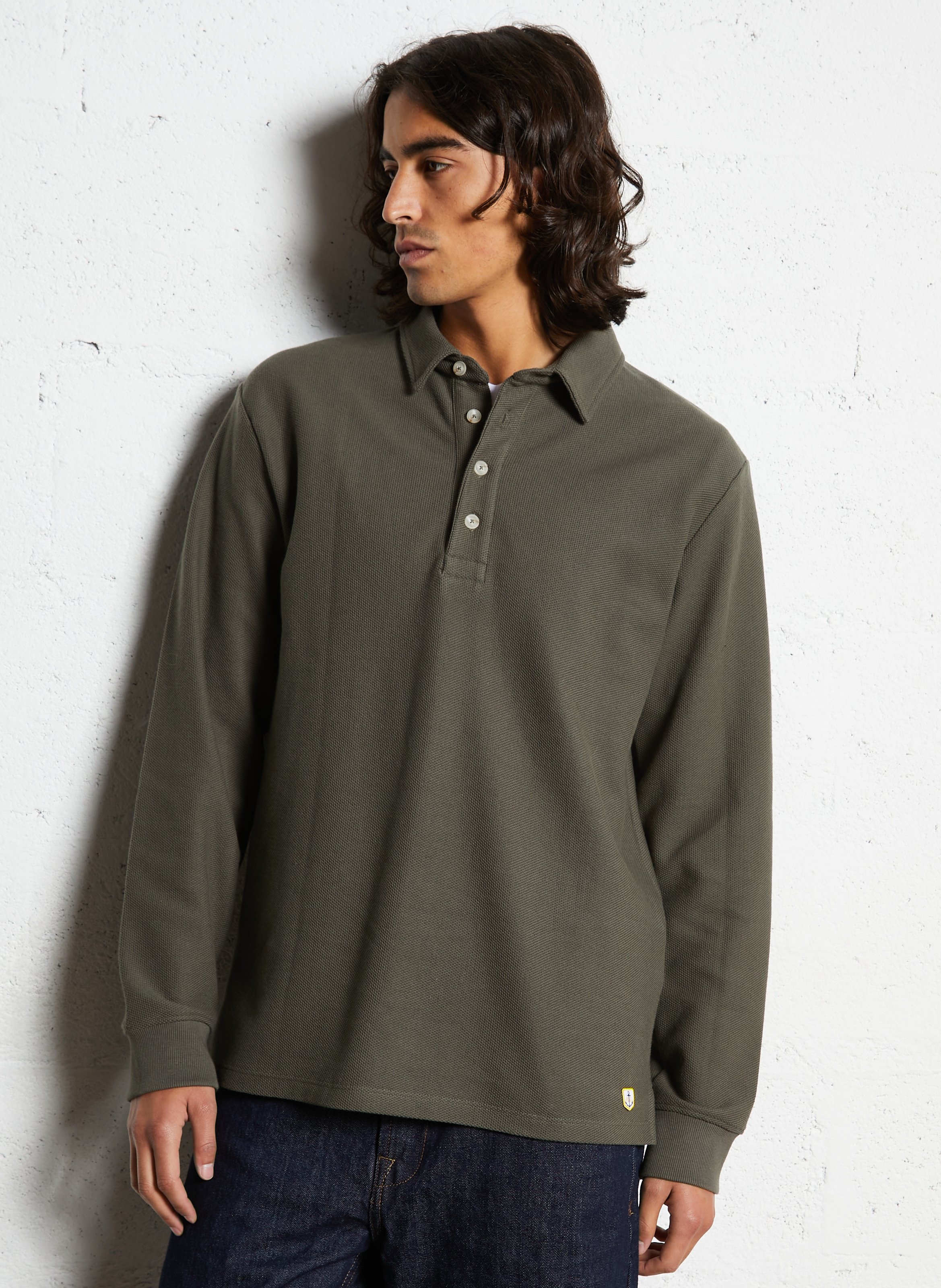 Polo droit en coton ARMOR LUX Kaki