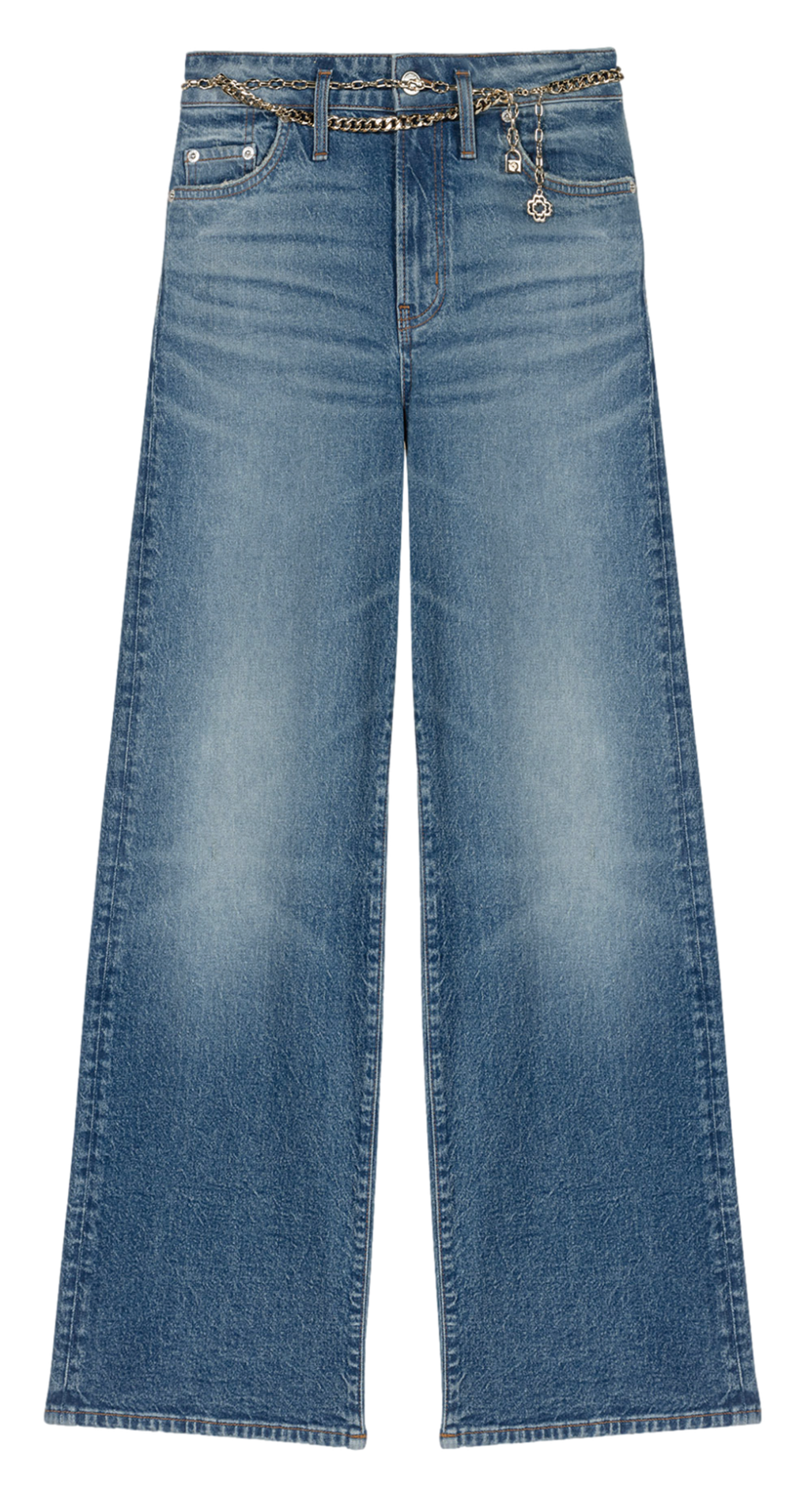 Wijde jeans van katoendenim MAJE Blauw