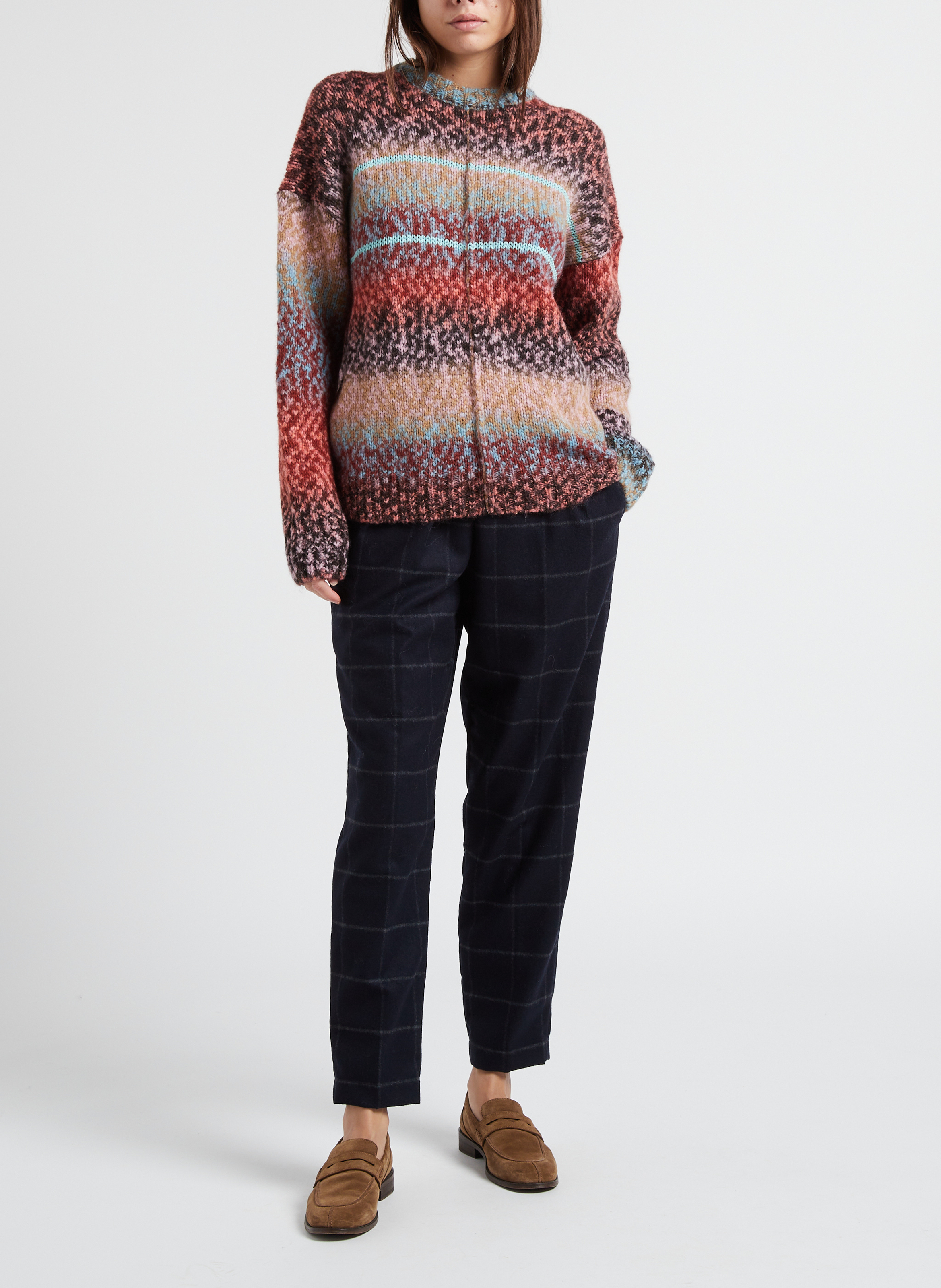 Carrotbroek | wolblend POMANDERE Blauw