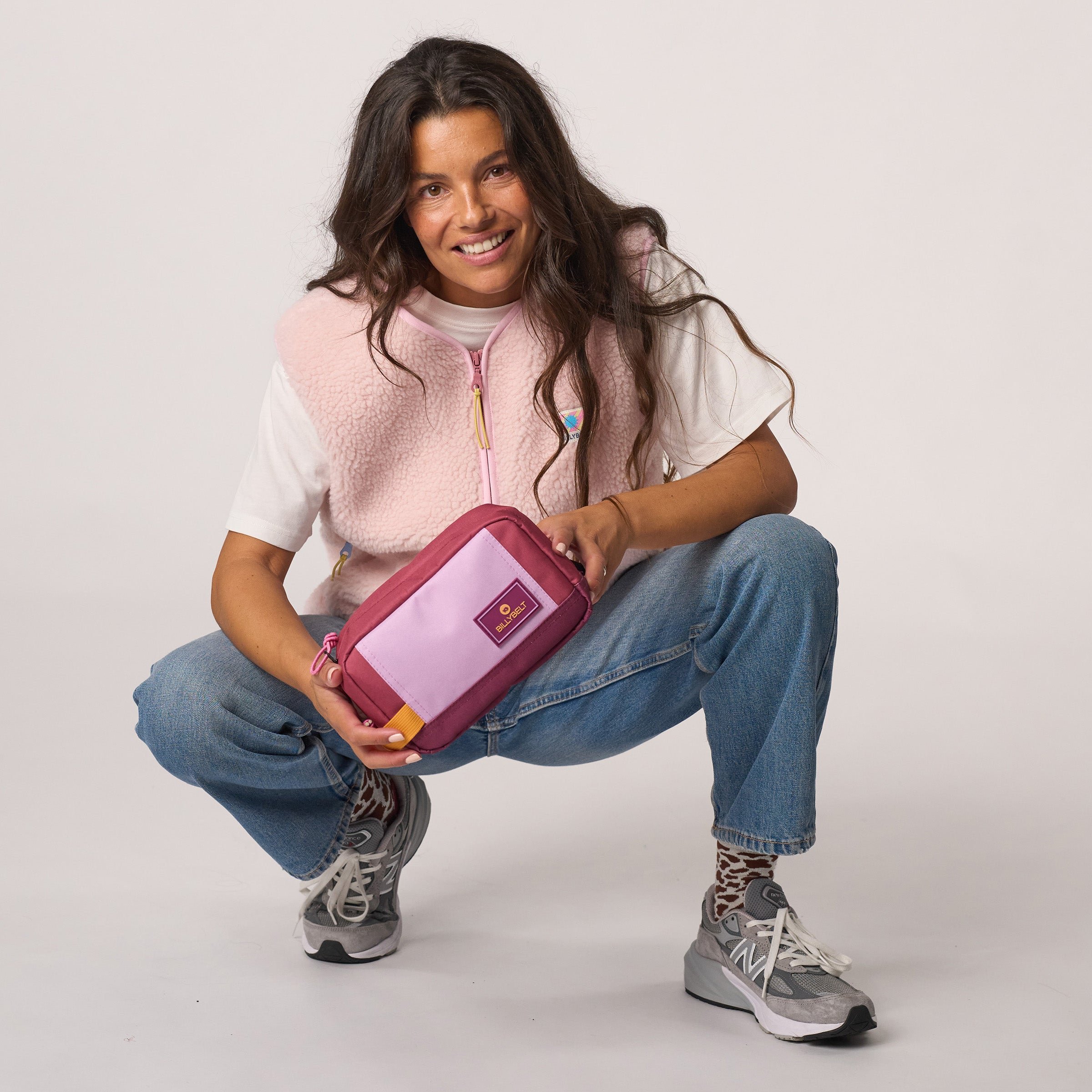 Recycled polyester toiletry bag Purple