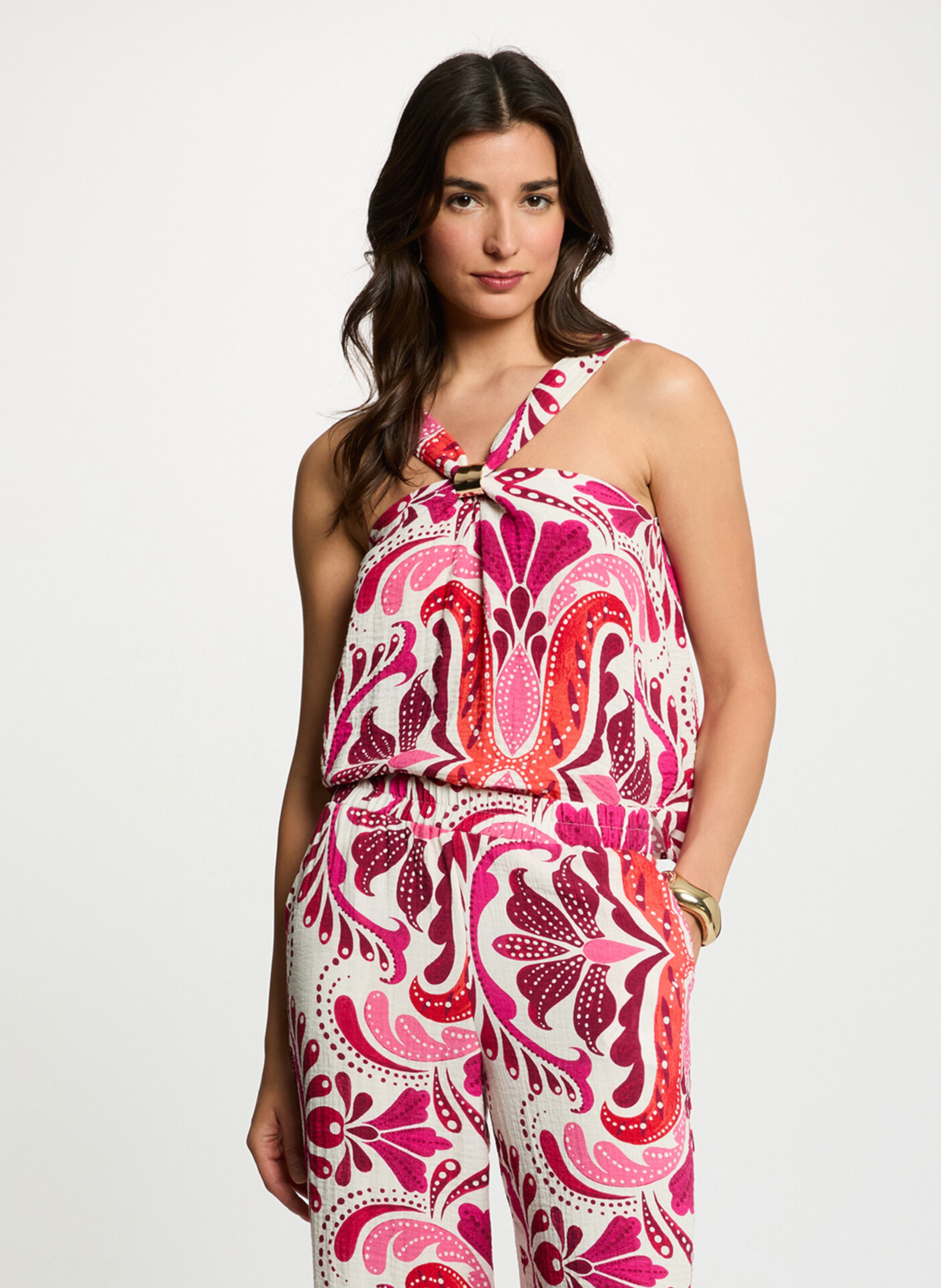 Top court imprimé MORGAN Multicolore