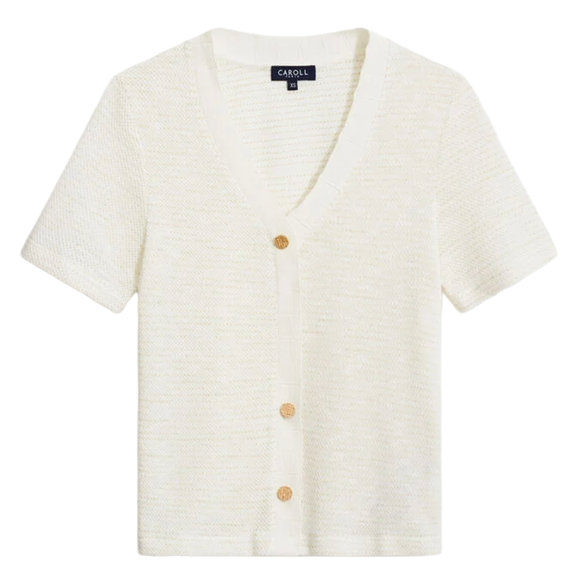 Top col v CAROLL Beige