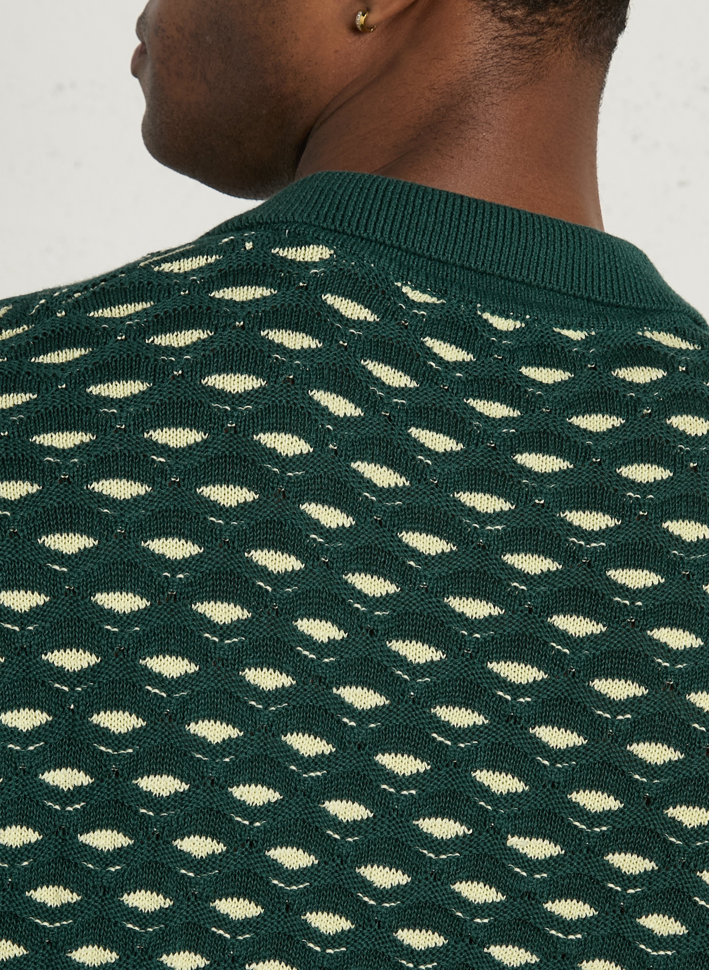 Straight cotton-blend polo shirt LES DEUX Green