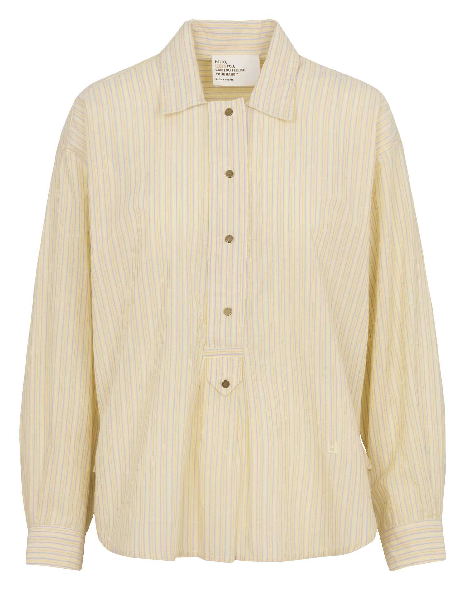 Weite Bluse mit klassischem Kragen aus Bio-Baumwolle LEON & HARPER