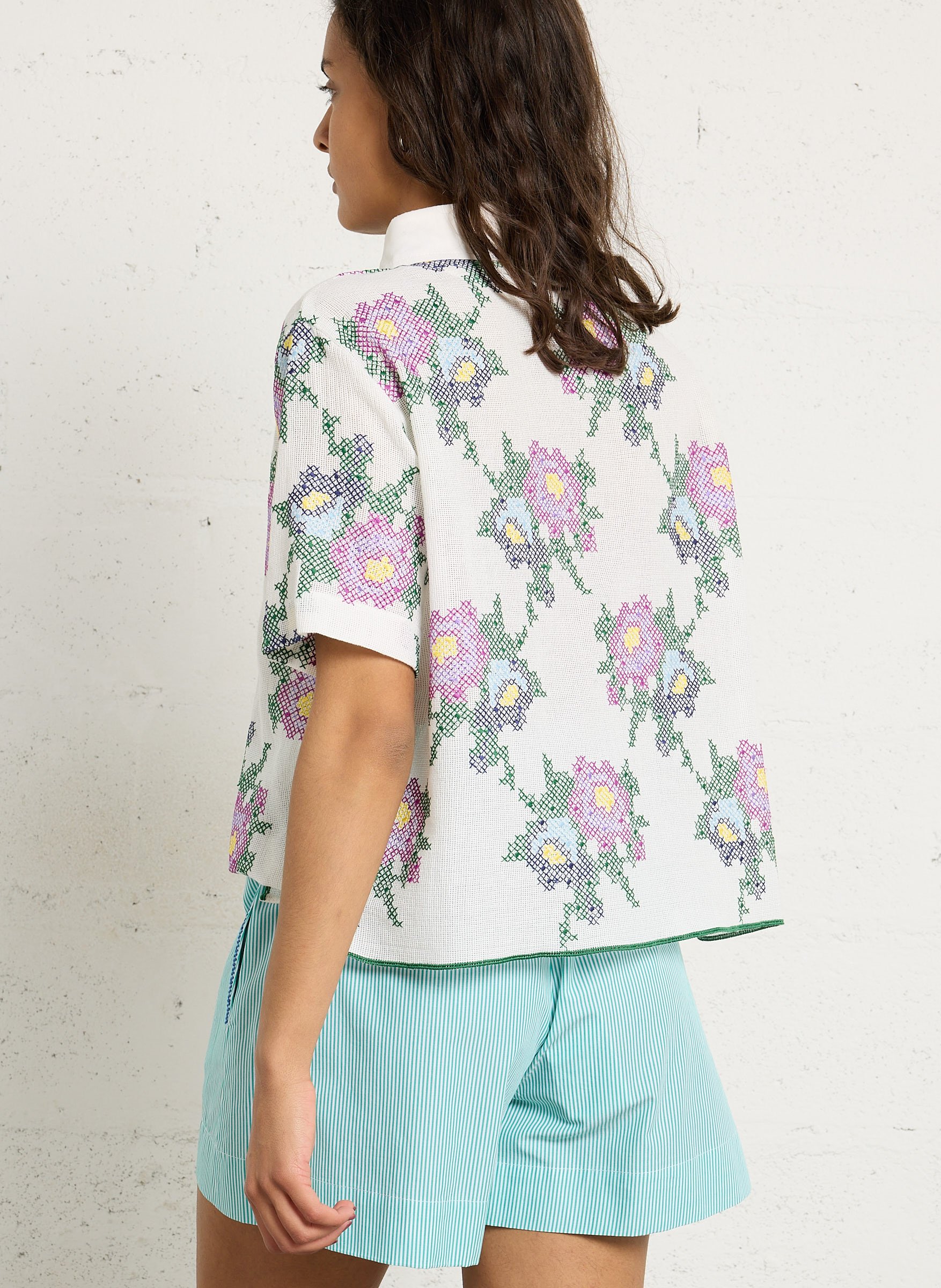 Polo manches courtes à motifs brodés SACRECOEUR Multicolore