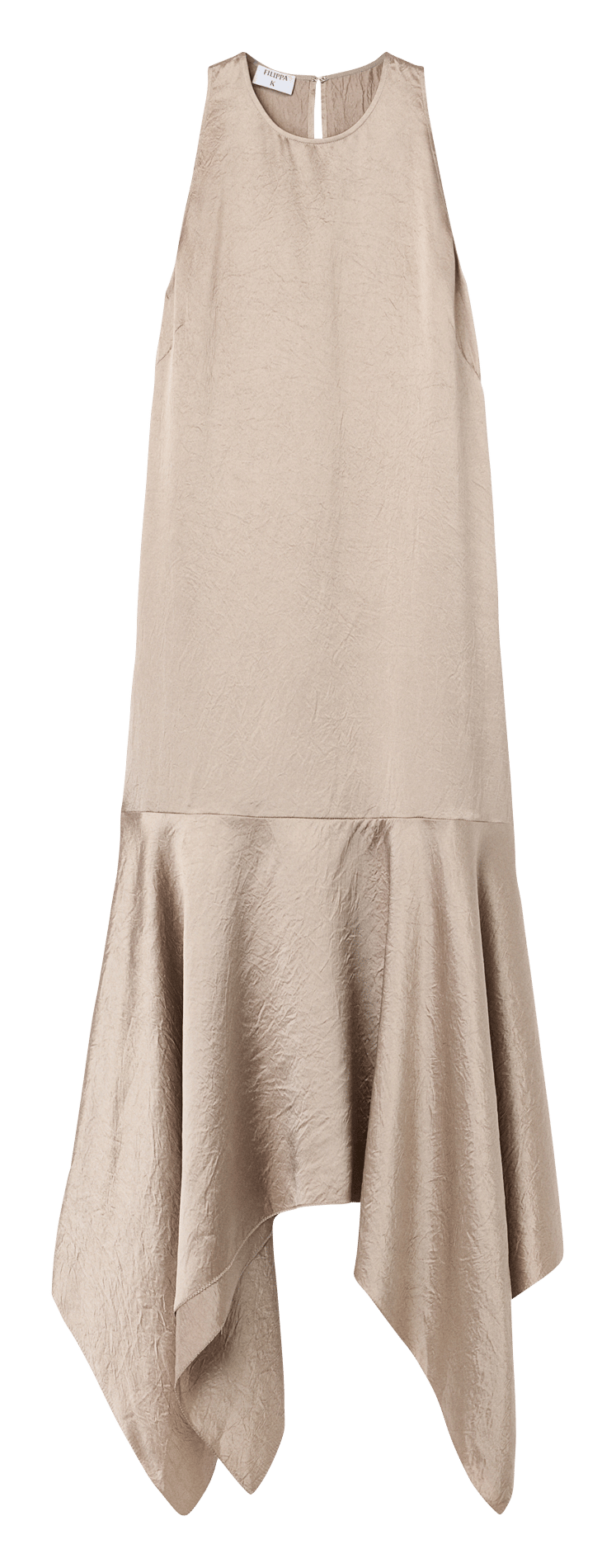 Vestido largo recto asimétrico FILIPPA K Marron