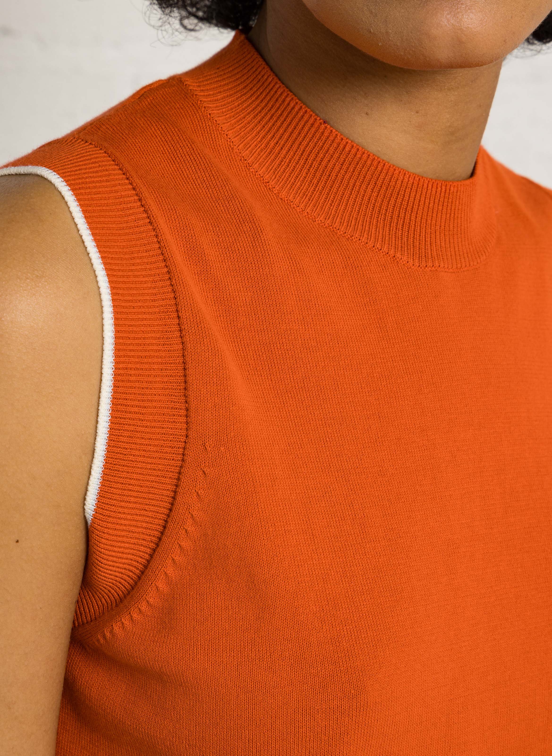 Pull col rond en coton MOISMONT Rouge