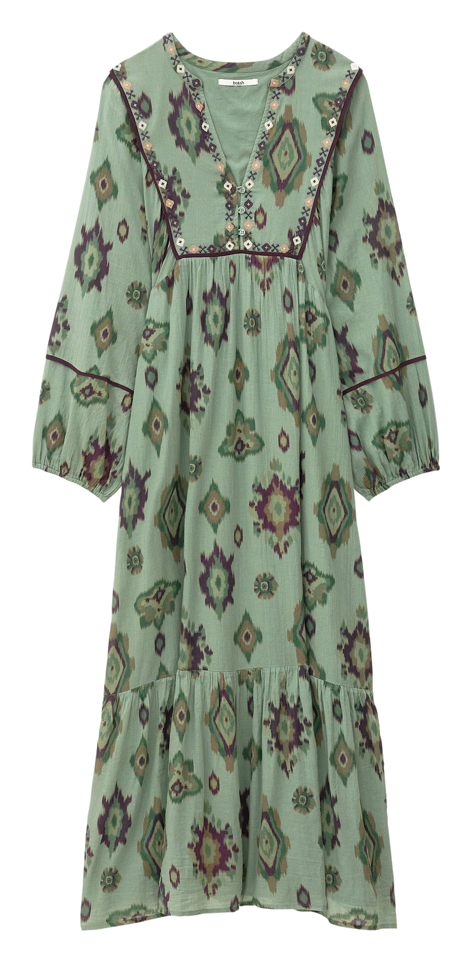 Robe midi imprimée BA&SH Vert