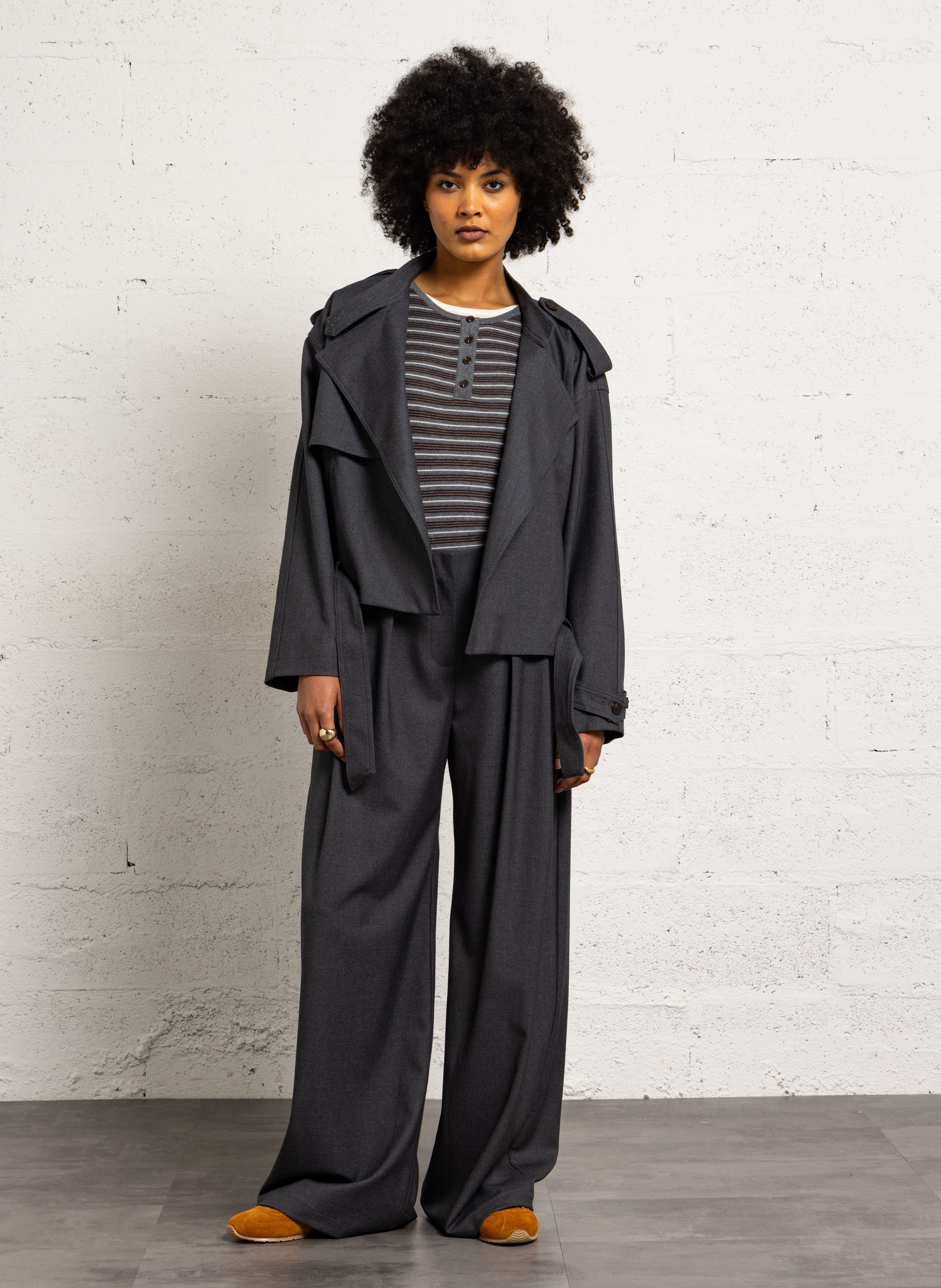Wide trousers SUNCOO Black