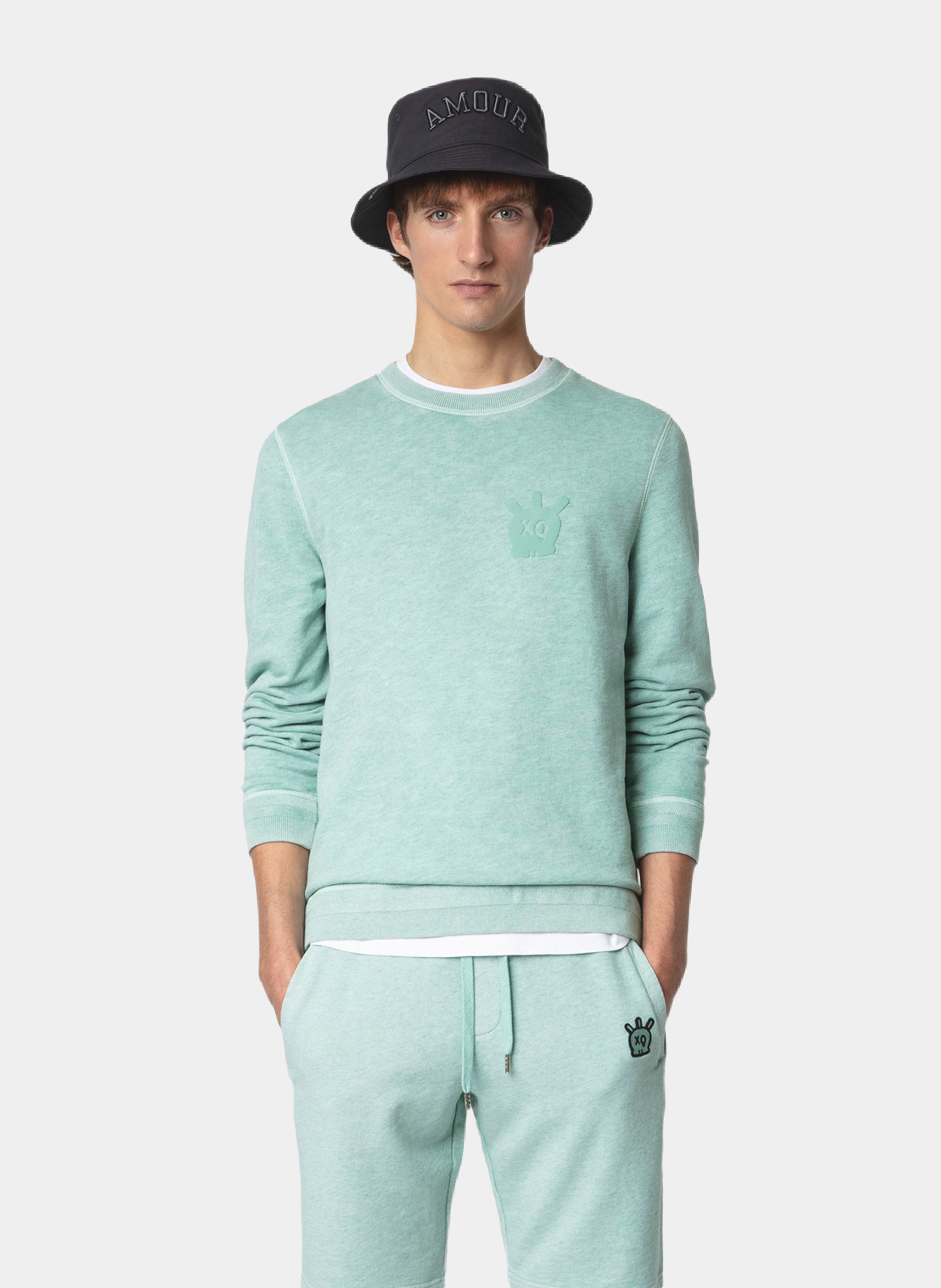 Sweatshirt col rond molletonné en coton  ZADIG&VOLTAIRE Bleu