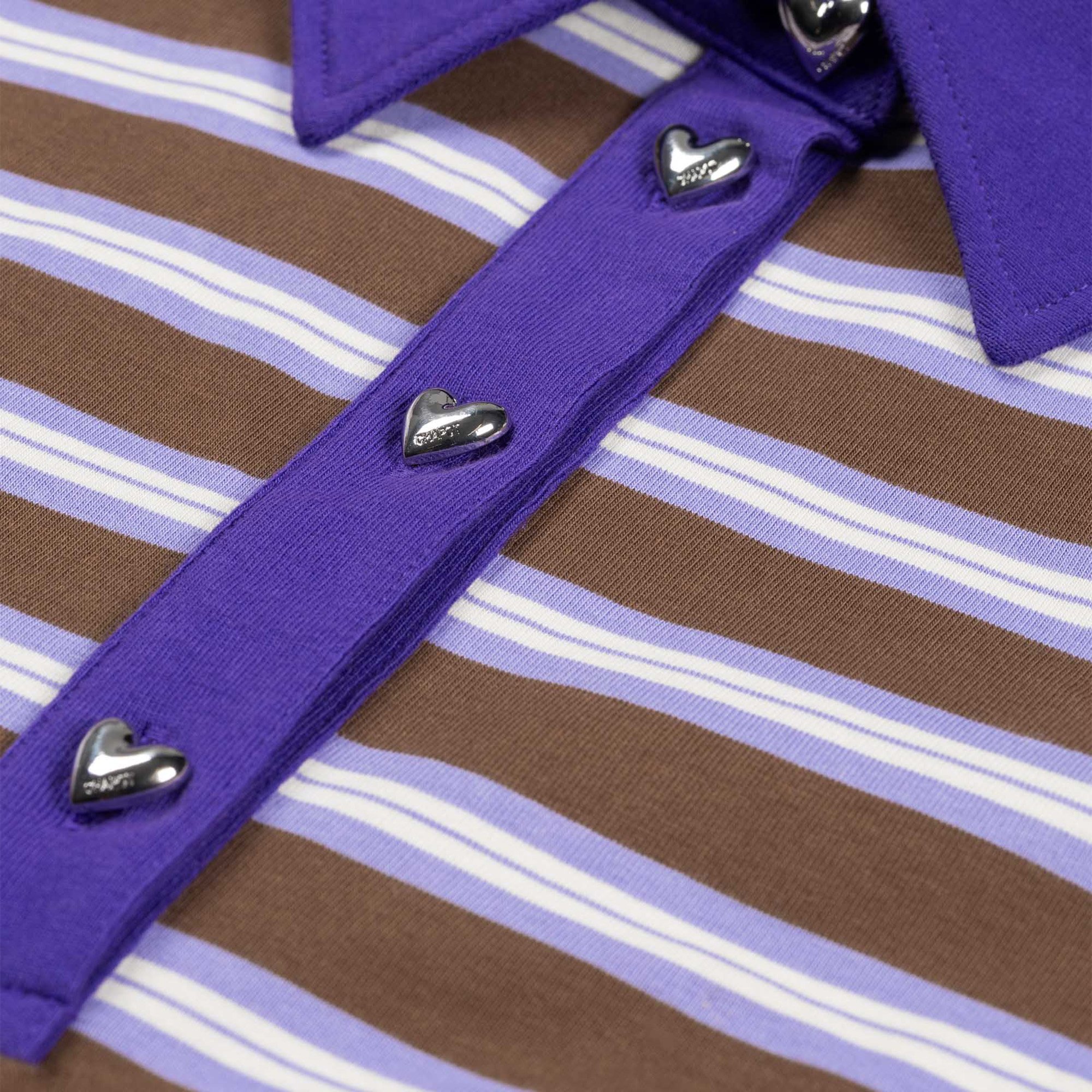 Polo kraag sweater van biologisch katoen FABIENNE CHAPOT Violet