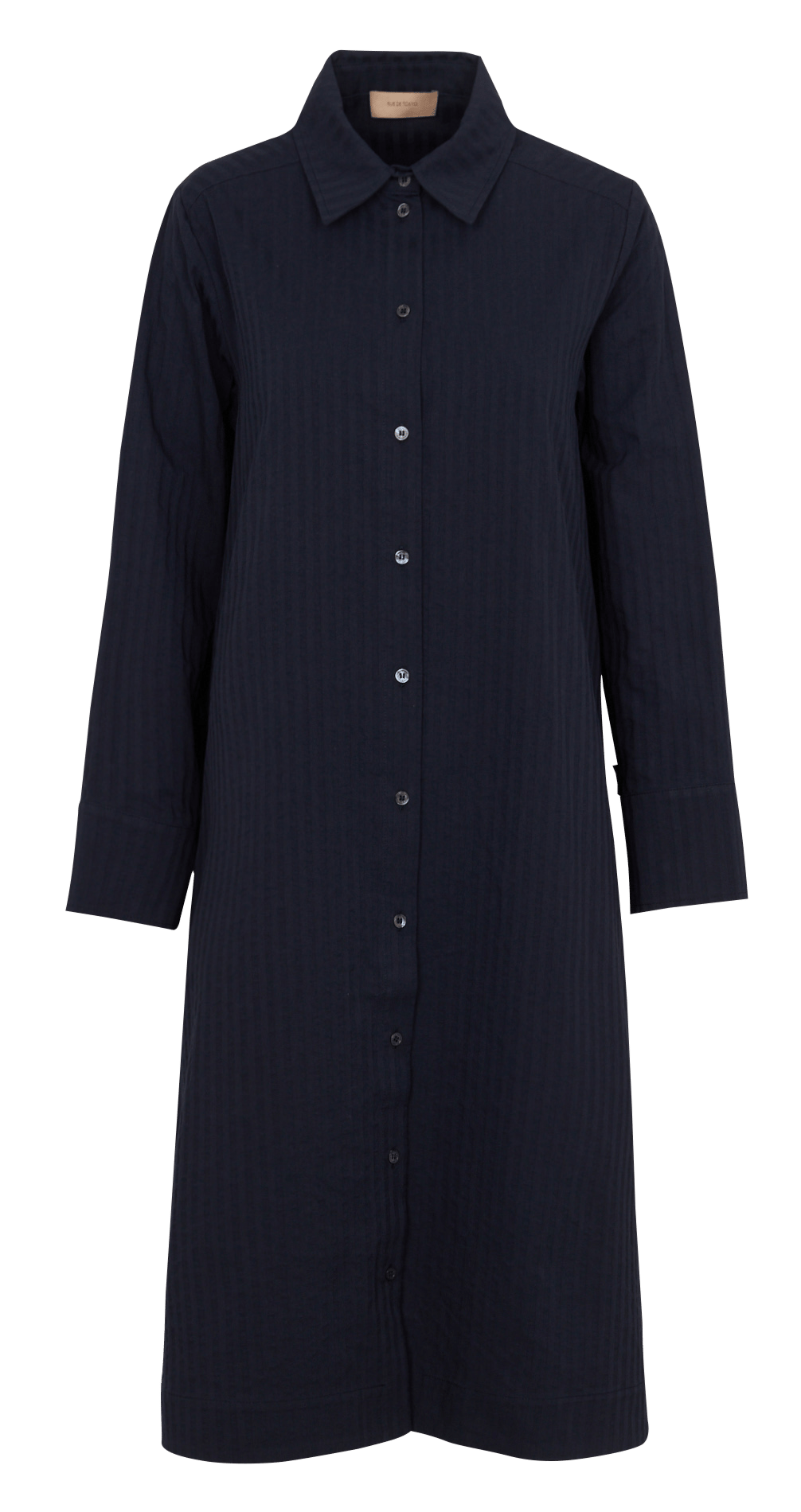 Flared Striped Cotton Midi Dress RUE DE TOKYO Blue
