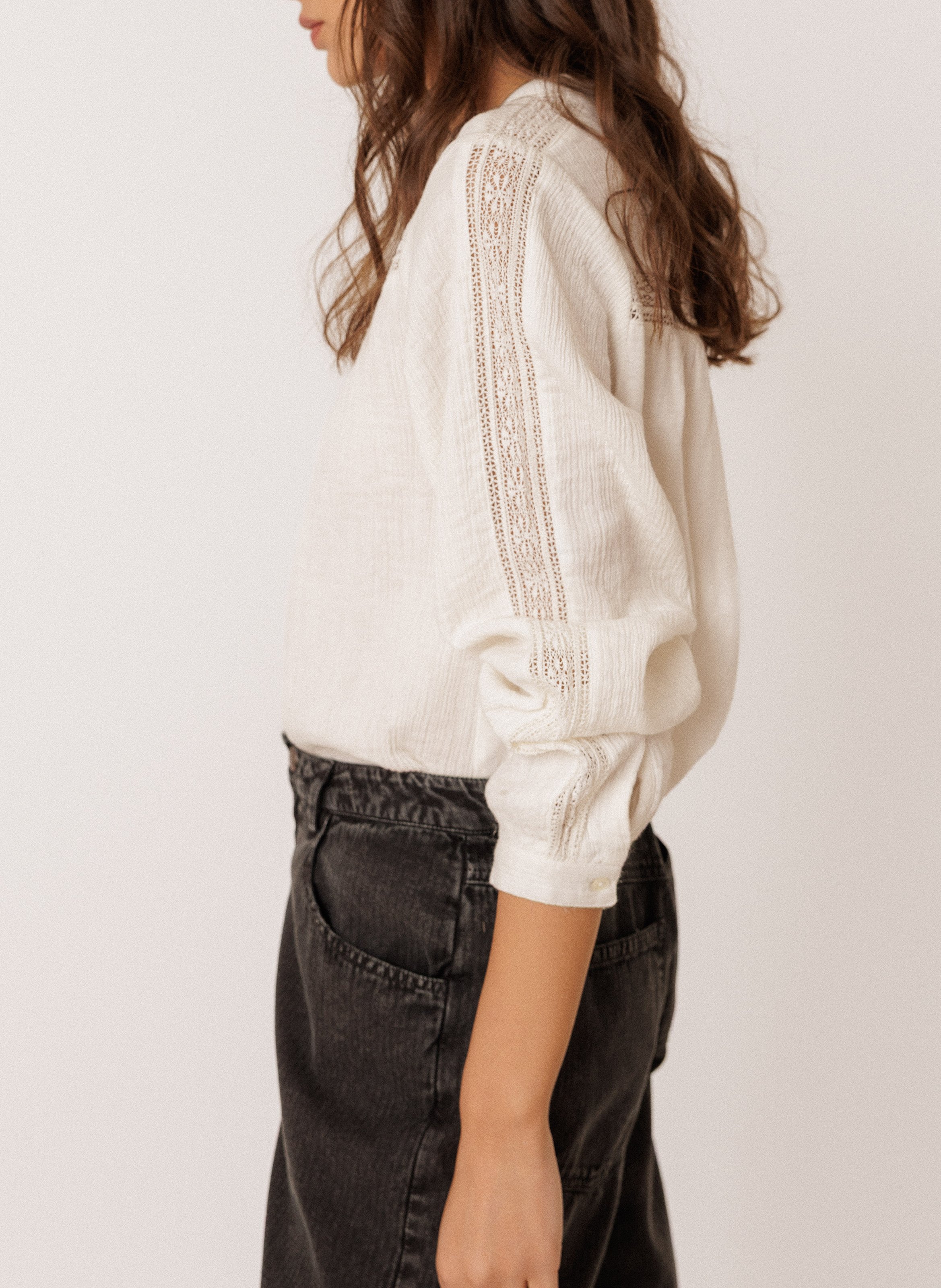 Straight cotton shirt INDI & COLD Beige