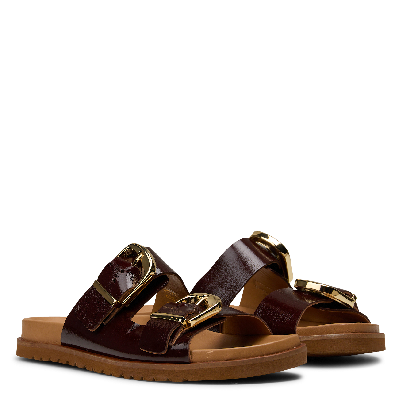 Mules aus Ziegenveloursleder BOCAGE Braun
