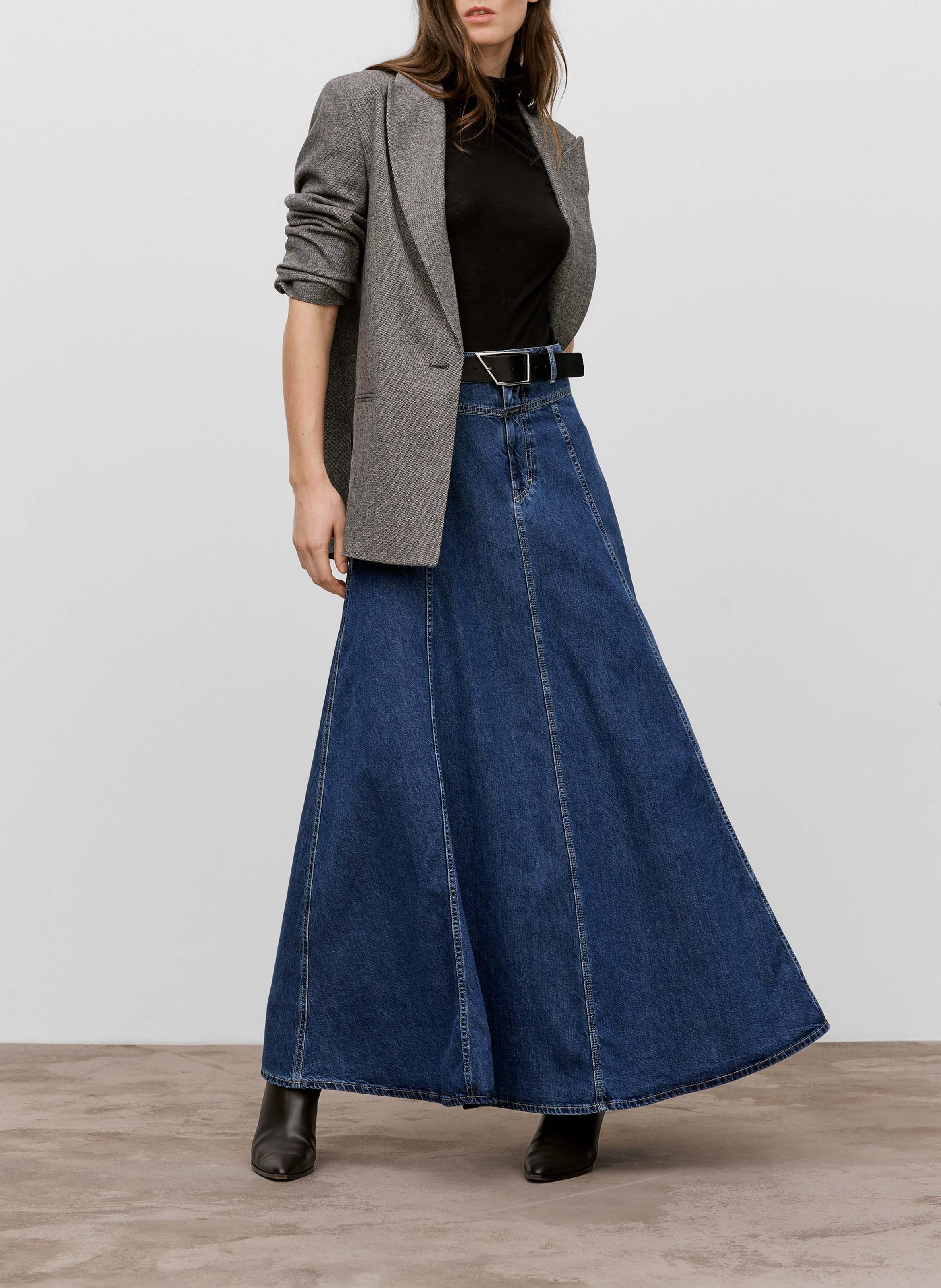 Organic cotton midi skirt CLOSED Blue