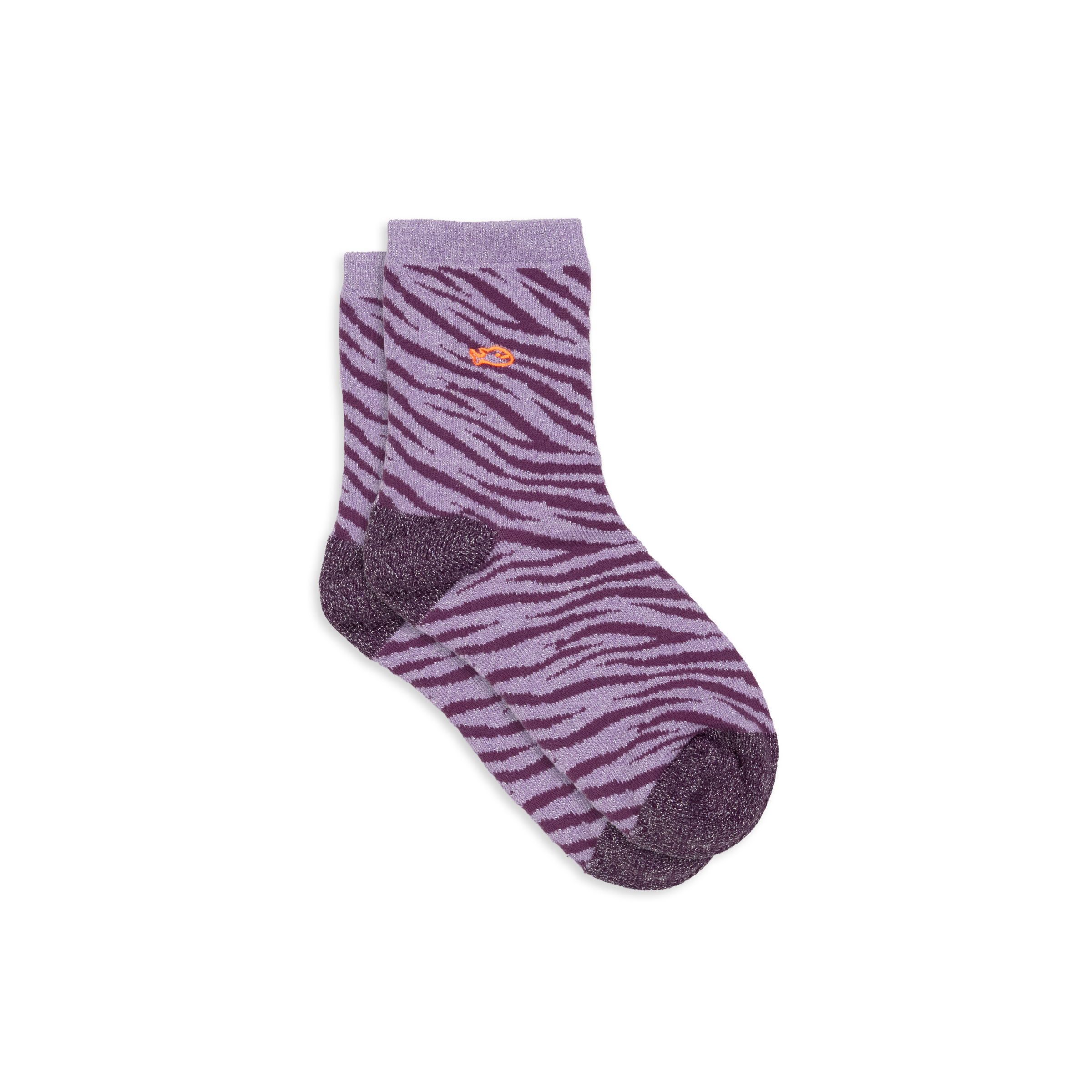 Combed Cotton Zebra Socks BILLYBELT Purple