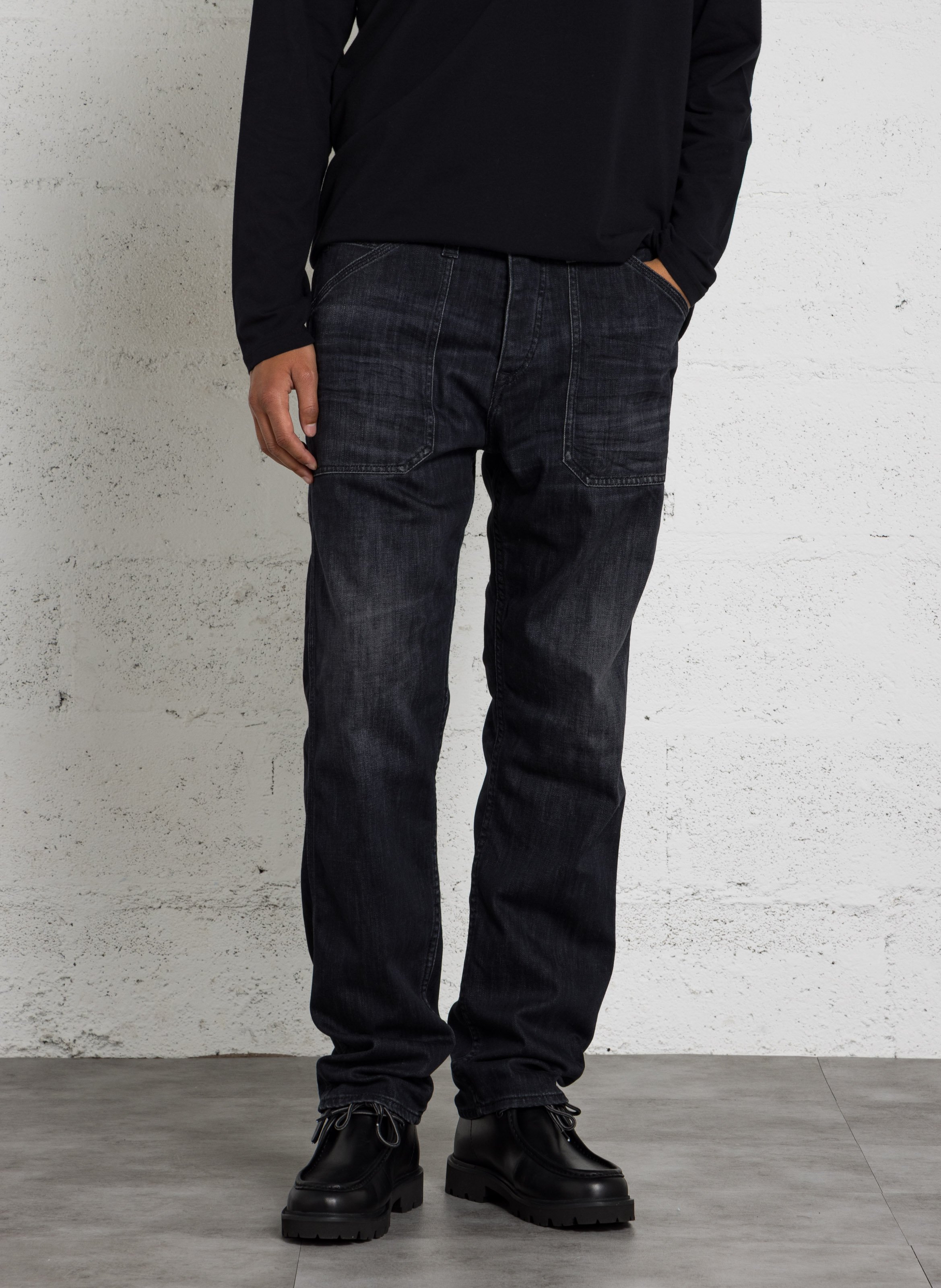 Slimfit-Jeans mit 5 Taschen LE TEMPS DES CERISES Schwarz