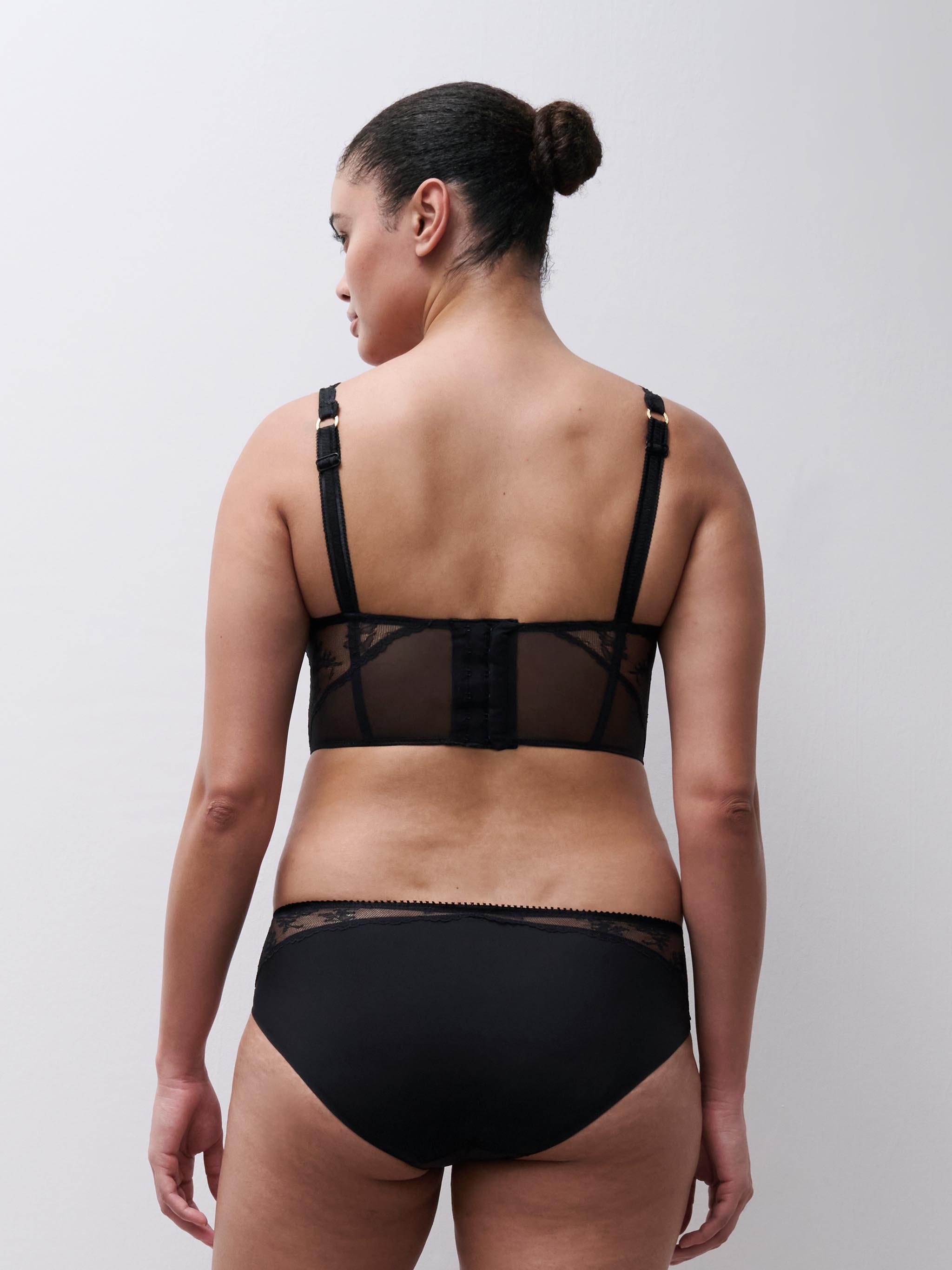Floral Embroidered Bustier CHANTELLE Black