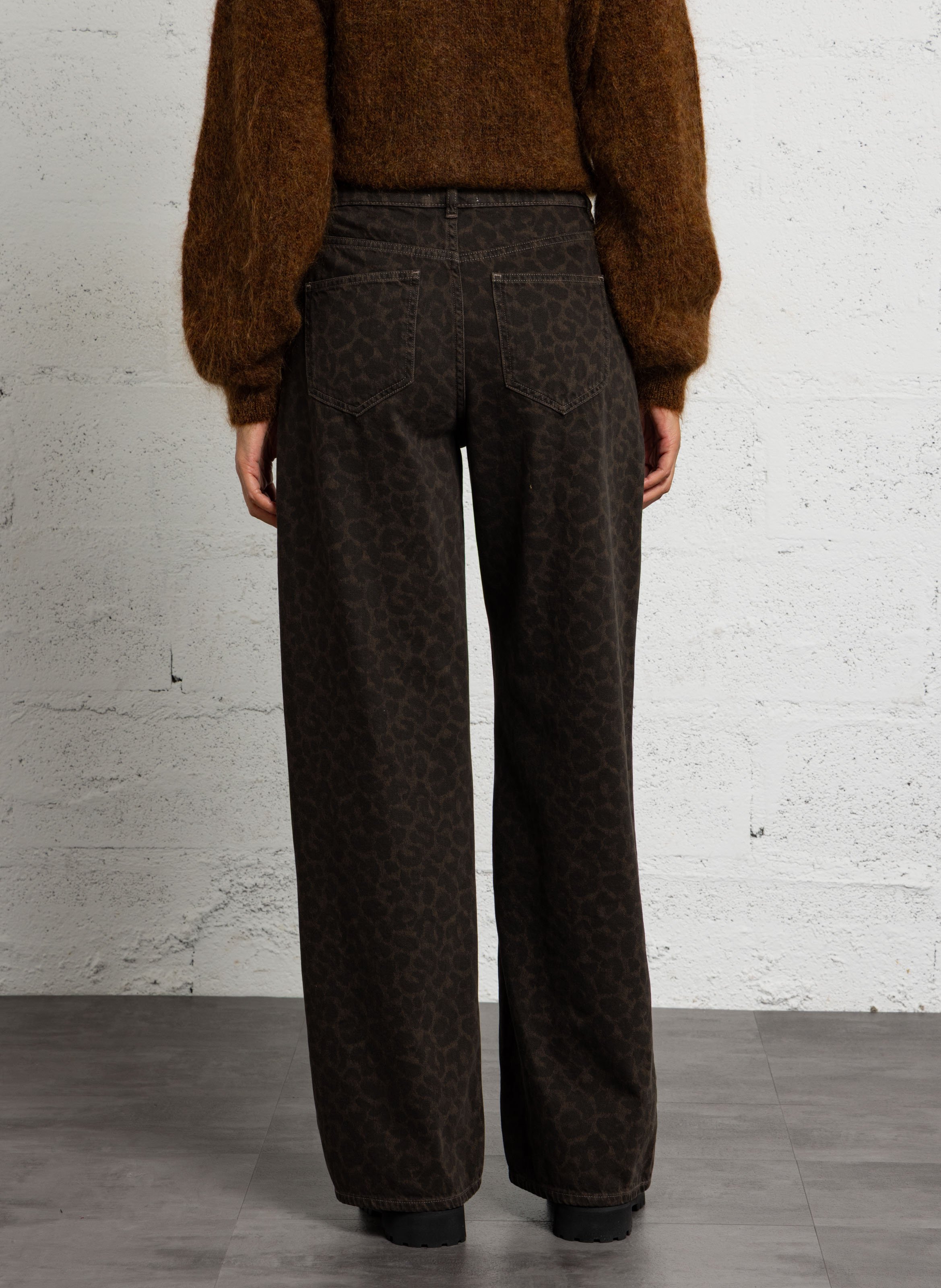 Weite Baumwolljeans DES PETITS HAUTS Braun
