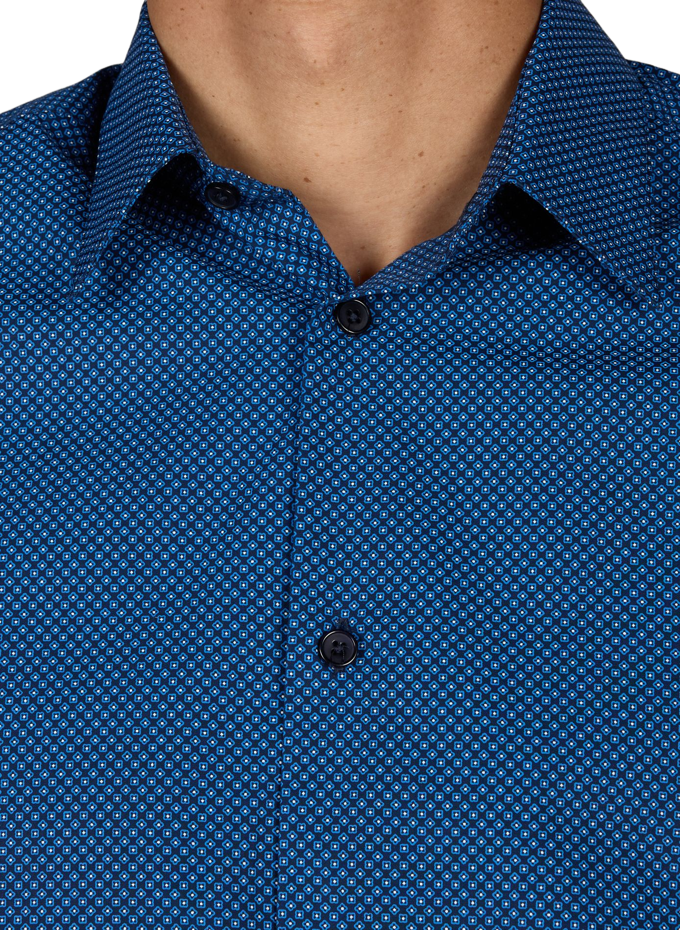 Slim-fit itif-s cotton shirt AU PRINTEMPS PARIS Blue