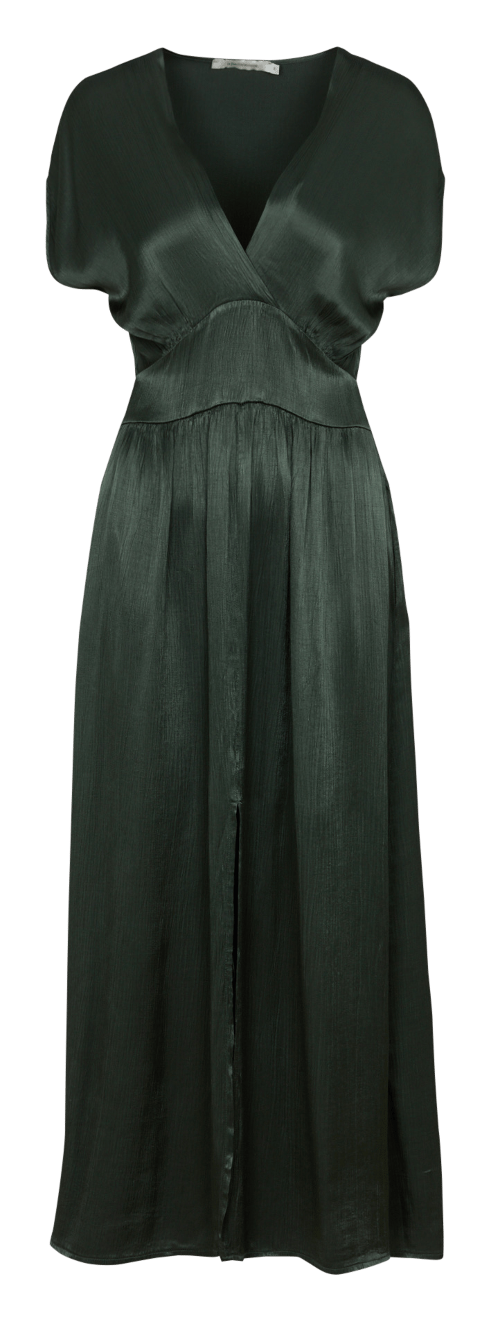 Robe midi col v effet satiné LA FEE MARABOUTEE