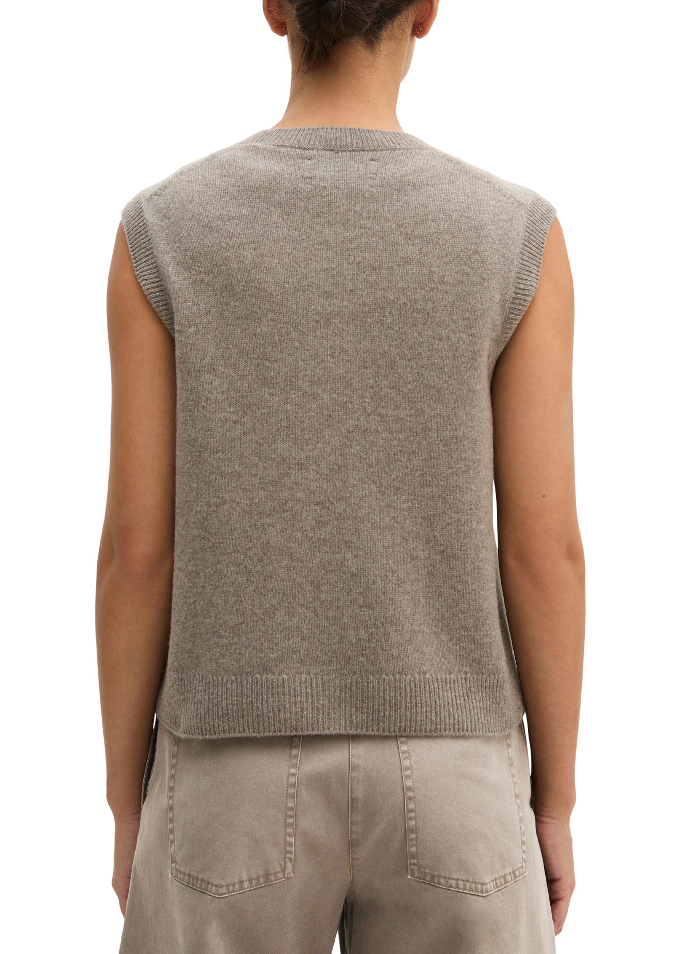 Sleeveless straight wool sweater MARC O'POLO Beige