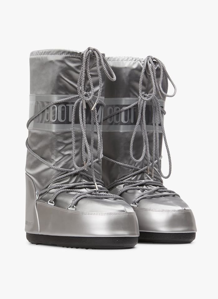 Bottes Avec Lacets Imprim s Icon Glance Silver Moon Boot Femme