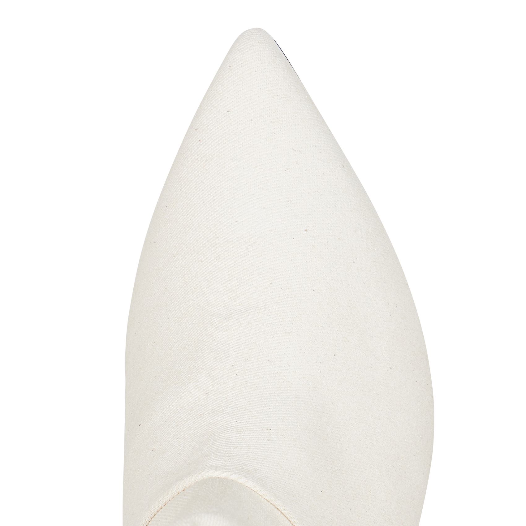 Katoenen enkellaarzen met spitse neus Wit