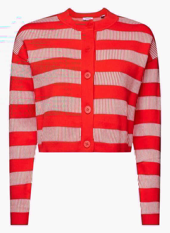 Cardigan scollo tondo in cotone Red Esprit Donna Place des