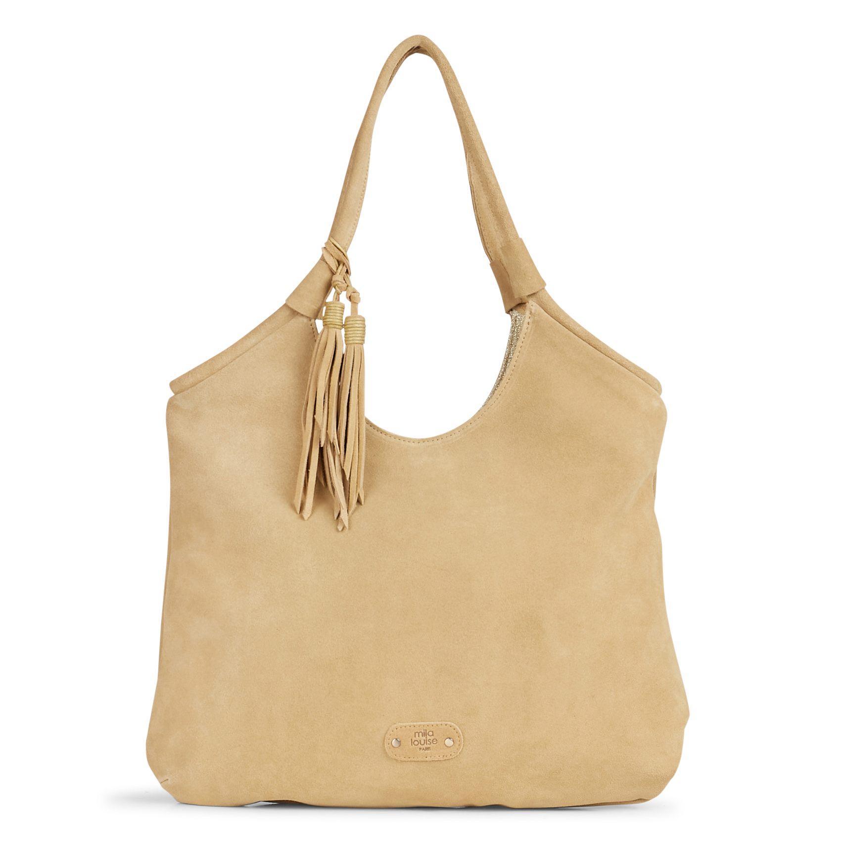 Shopper aus Veloursleder MILA LOUISE Mehrfarbig